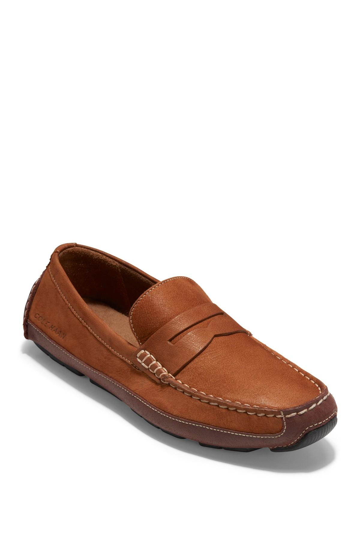 Cole Haan Leather Wyatt Penny Driver Driving Style Loafer in British ta  (Brown) for Men | Lyst