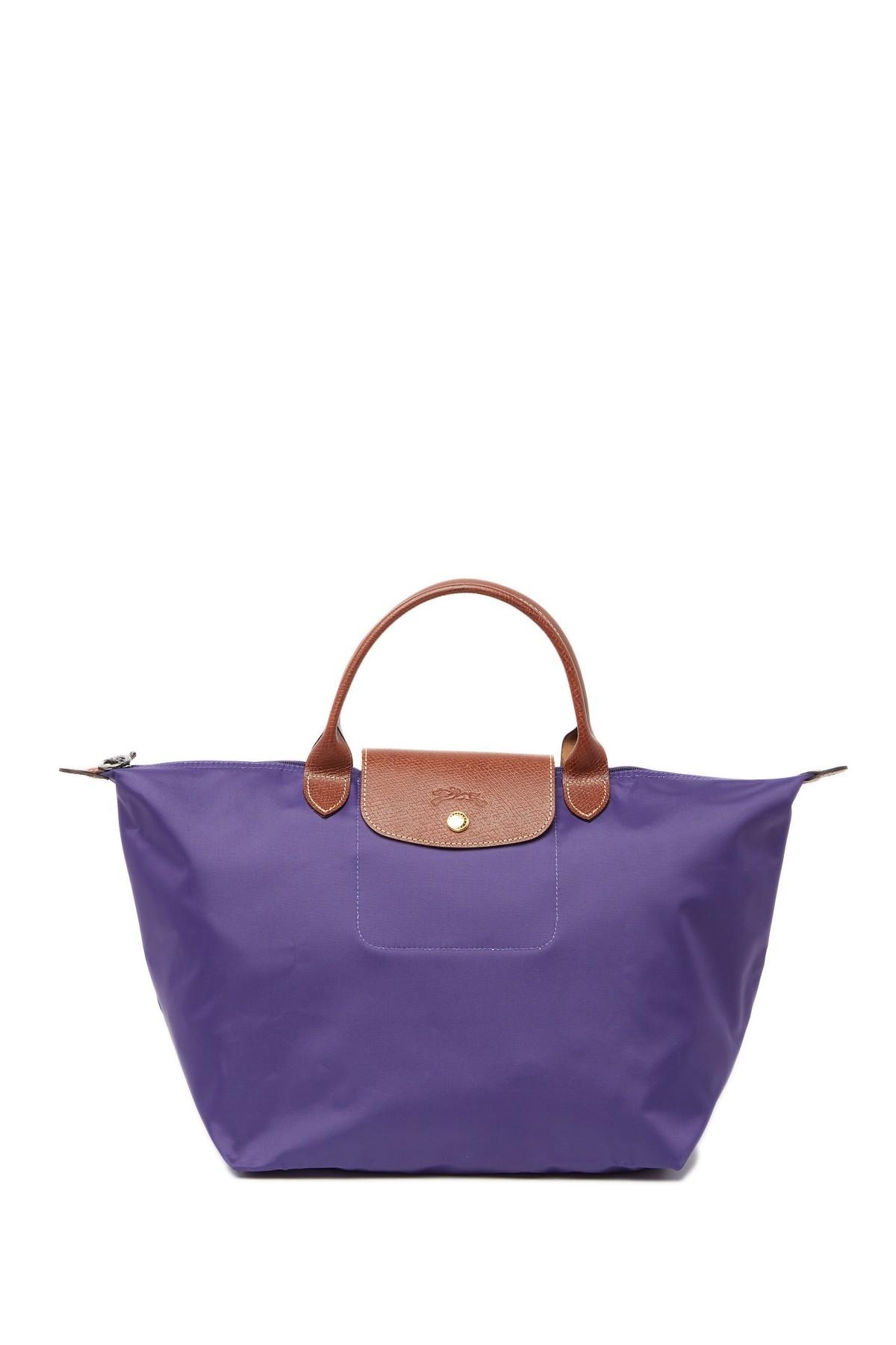 Other  Longchamp Purple Pliage Cuir Amethyst Leather Key Fob Bag