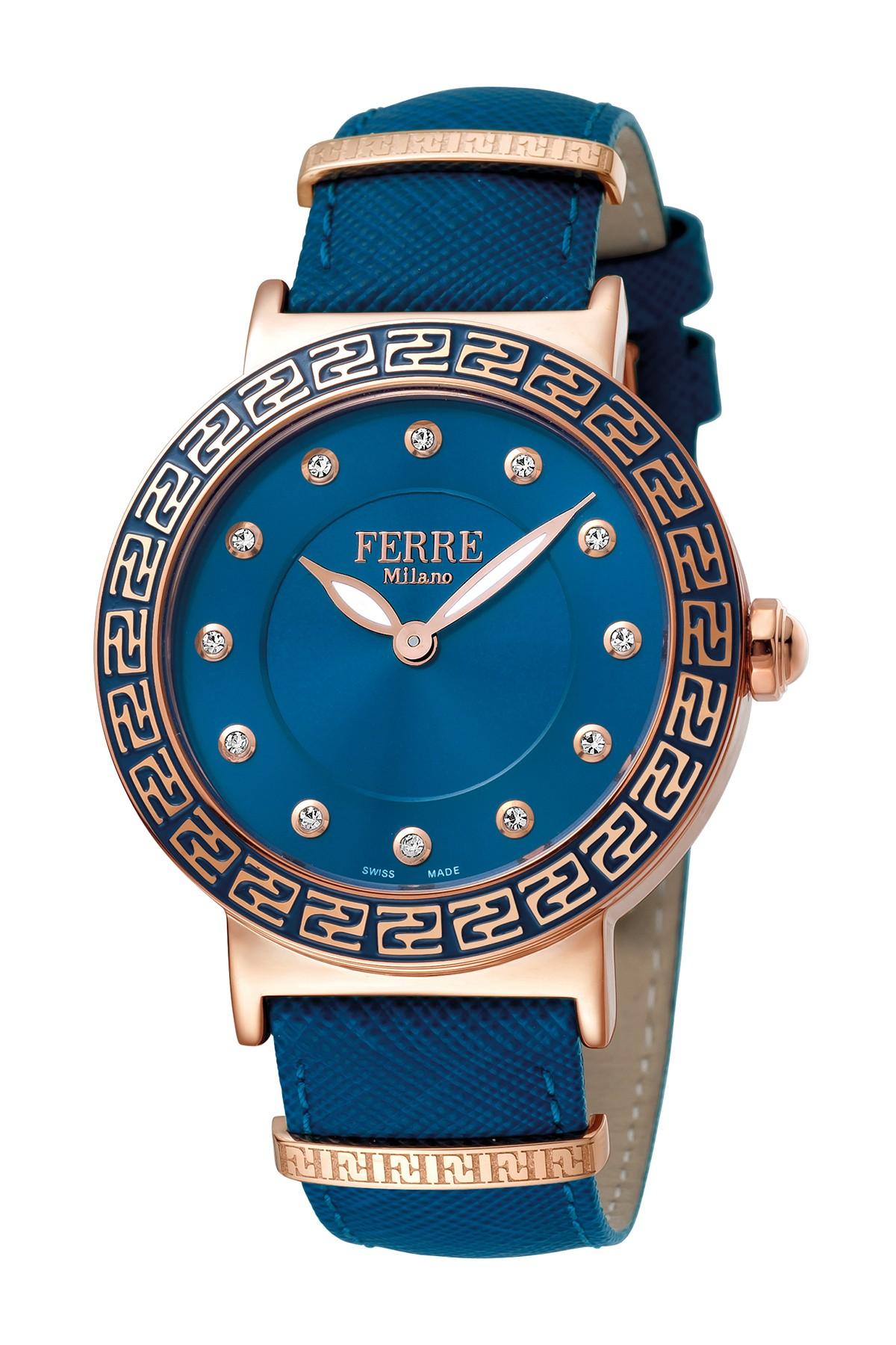 Ferrè Milano Leather Blue Dial Ladies Watch - Save 17% - Lyst