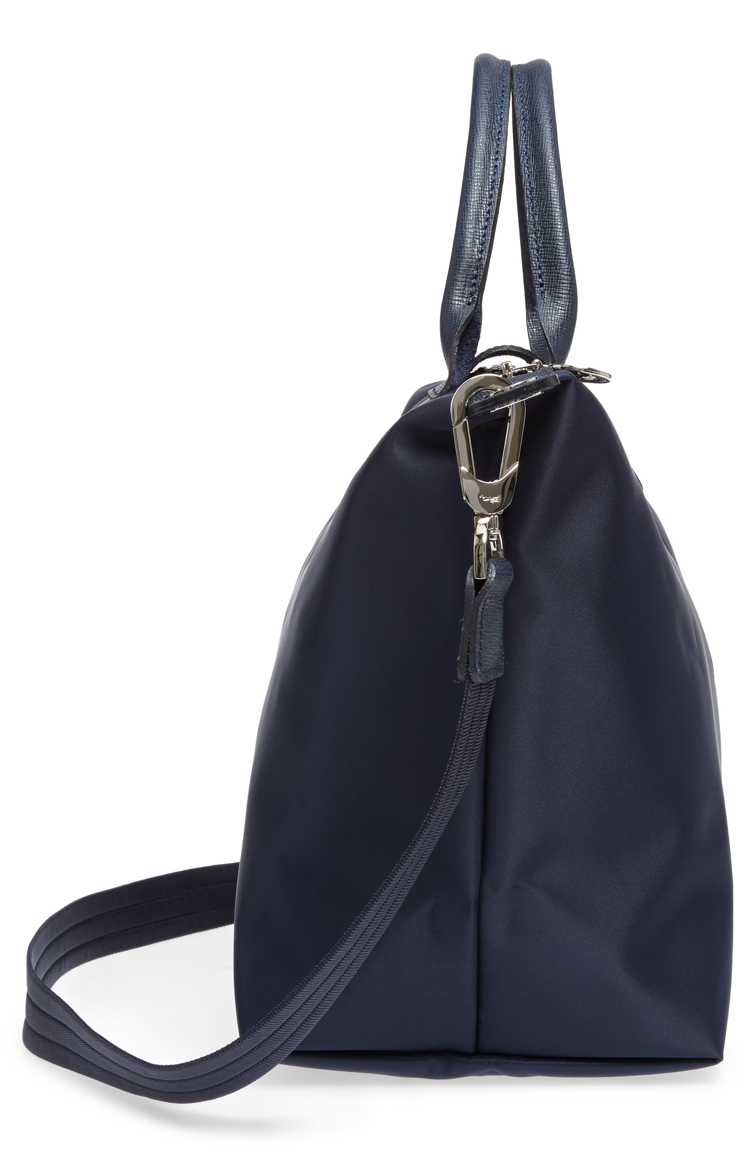 Longchamp Le Pliage Cuir Small Leather Short Handle Tote Women's Navy