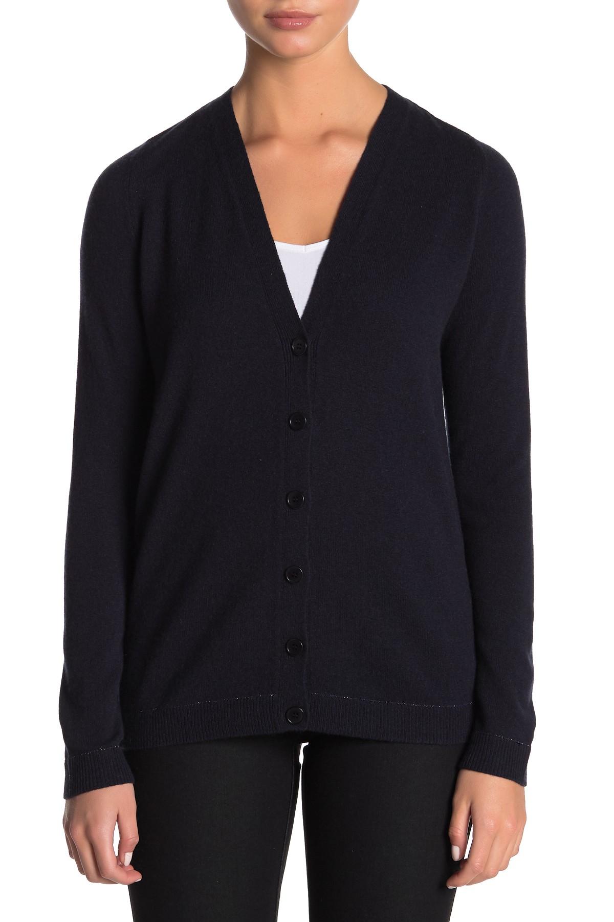 Lafayette 148 New York Cashmere Cardigan (petite) in Blue - Lyst