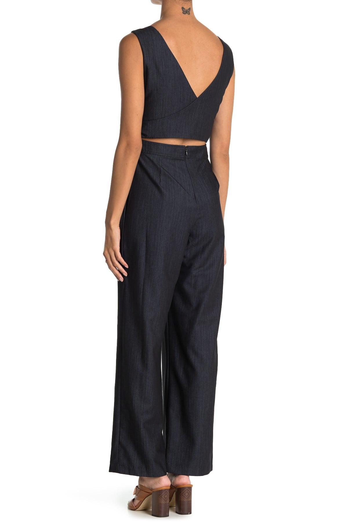 Calvin Klein Synthetic Women's Belted Cropped Wide-leg Jumpsuit - Indigo -  Size 12 in Blue | Lyst