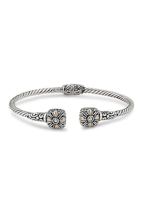 Samuel B. Sterling 18K 3Mm Hinged Four Leaf Clover Bangle Lyst