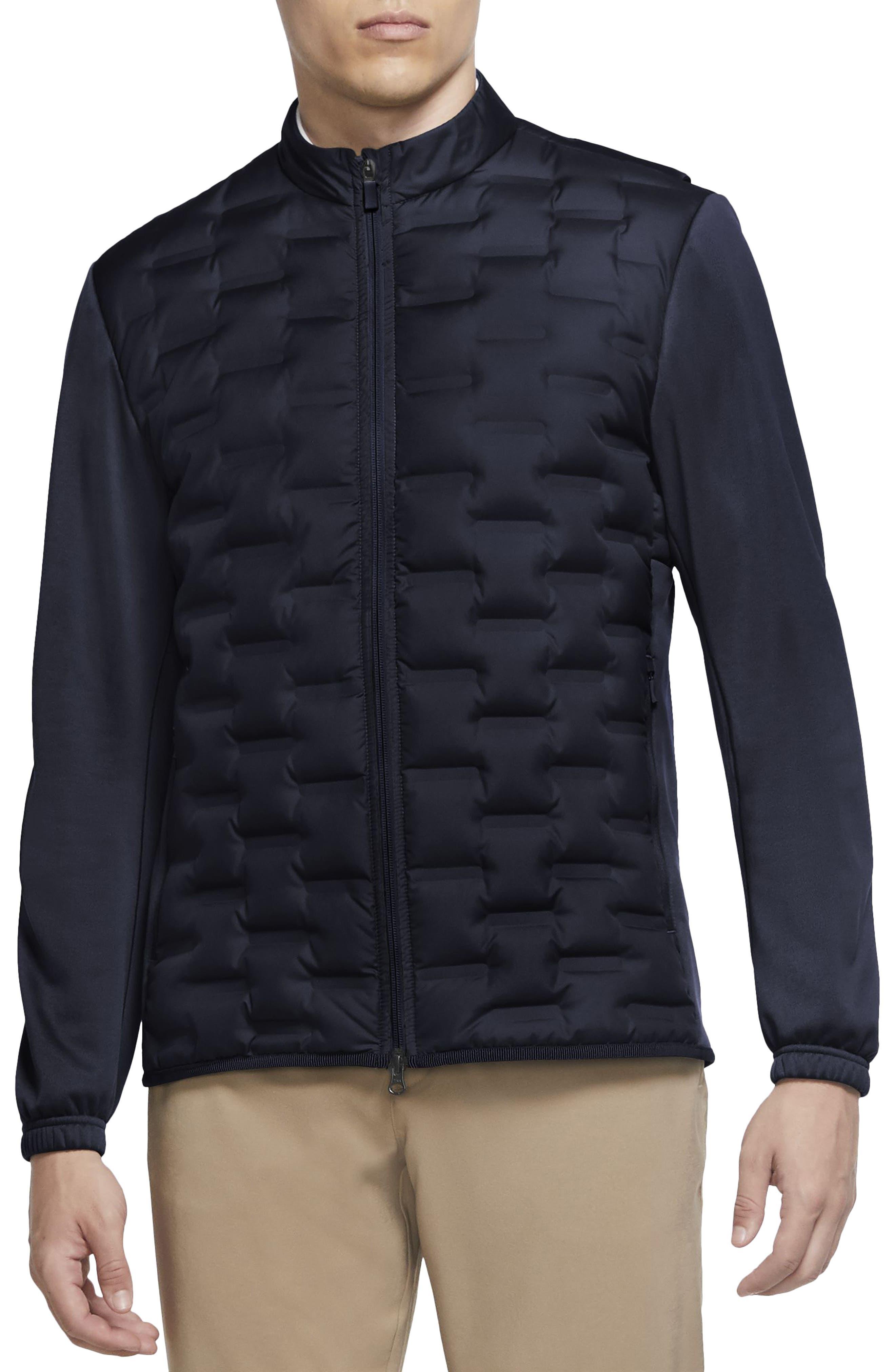 Nike Aeroloft Repel Golf Jacket In Obsidian/obsidian At Nordstrom Rack
