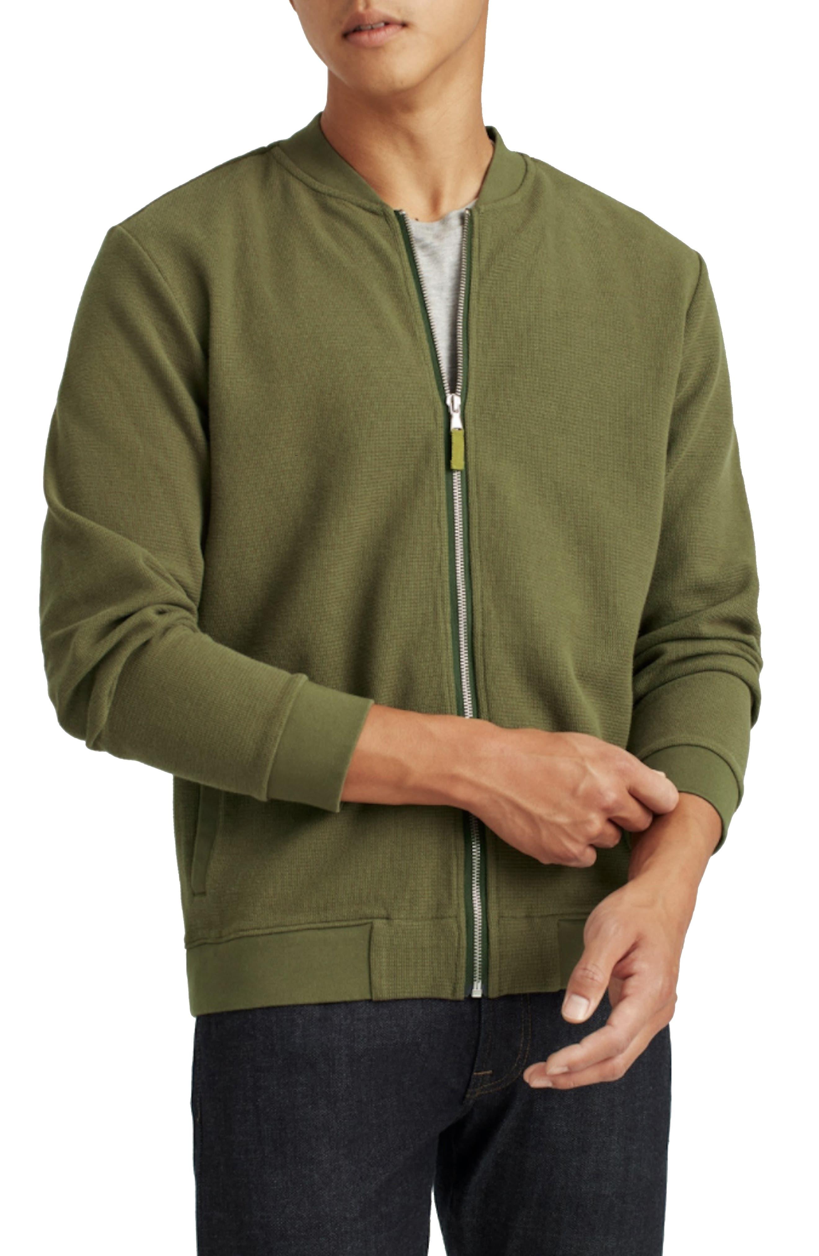 Bonobos Quilted Bomber Jacket in Green for Men