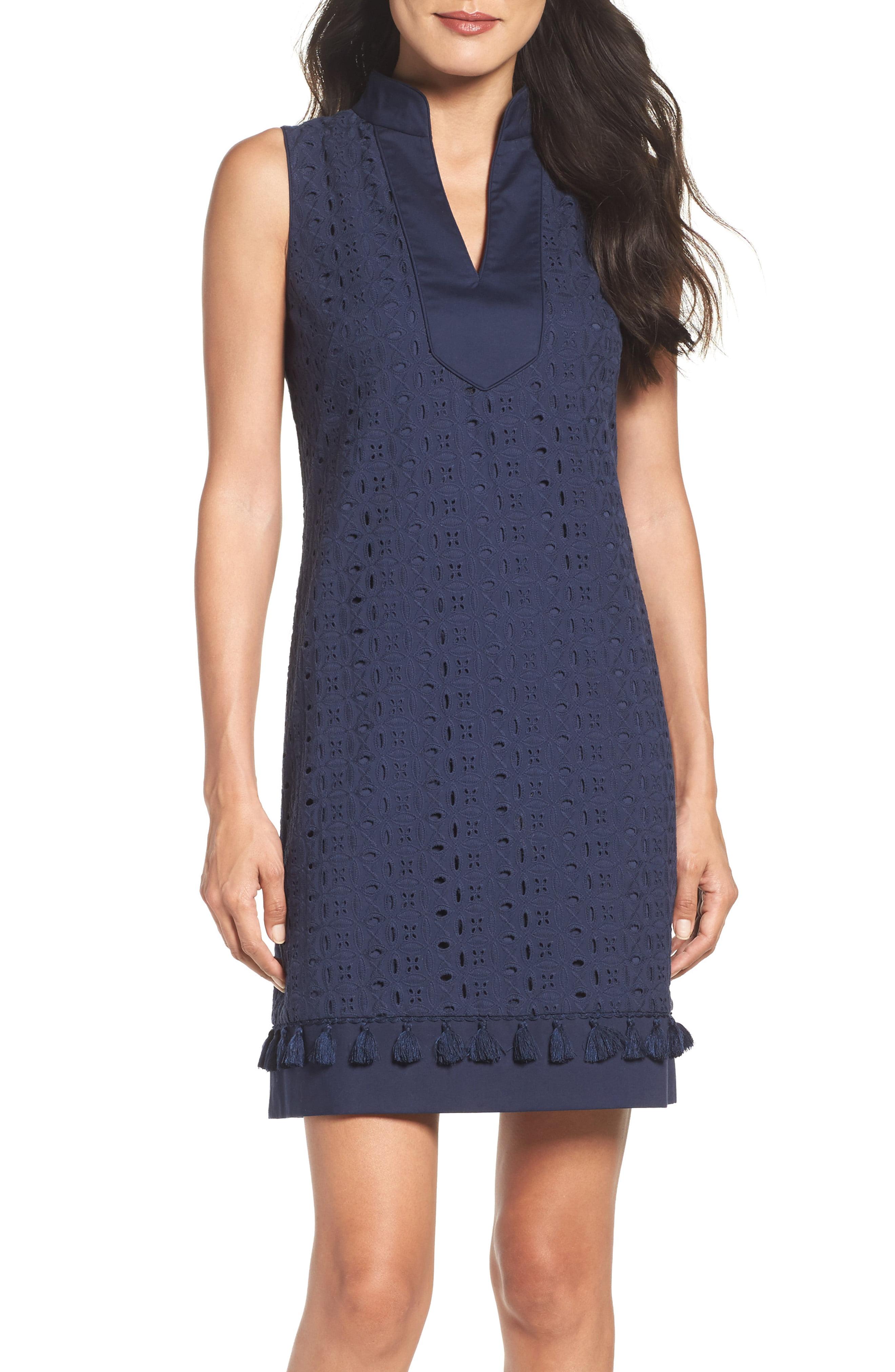 eliza j mandarin collar shift dress