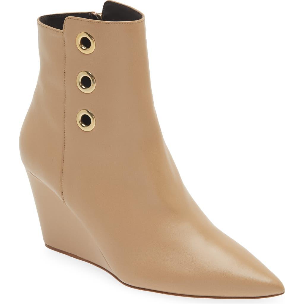 LK Bennett Brie Wedge Heel Bootie in Natural Lyst