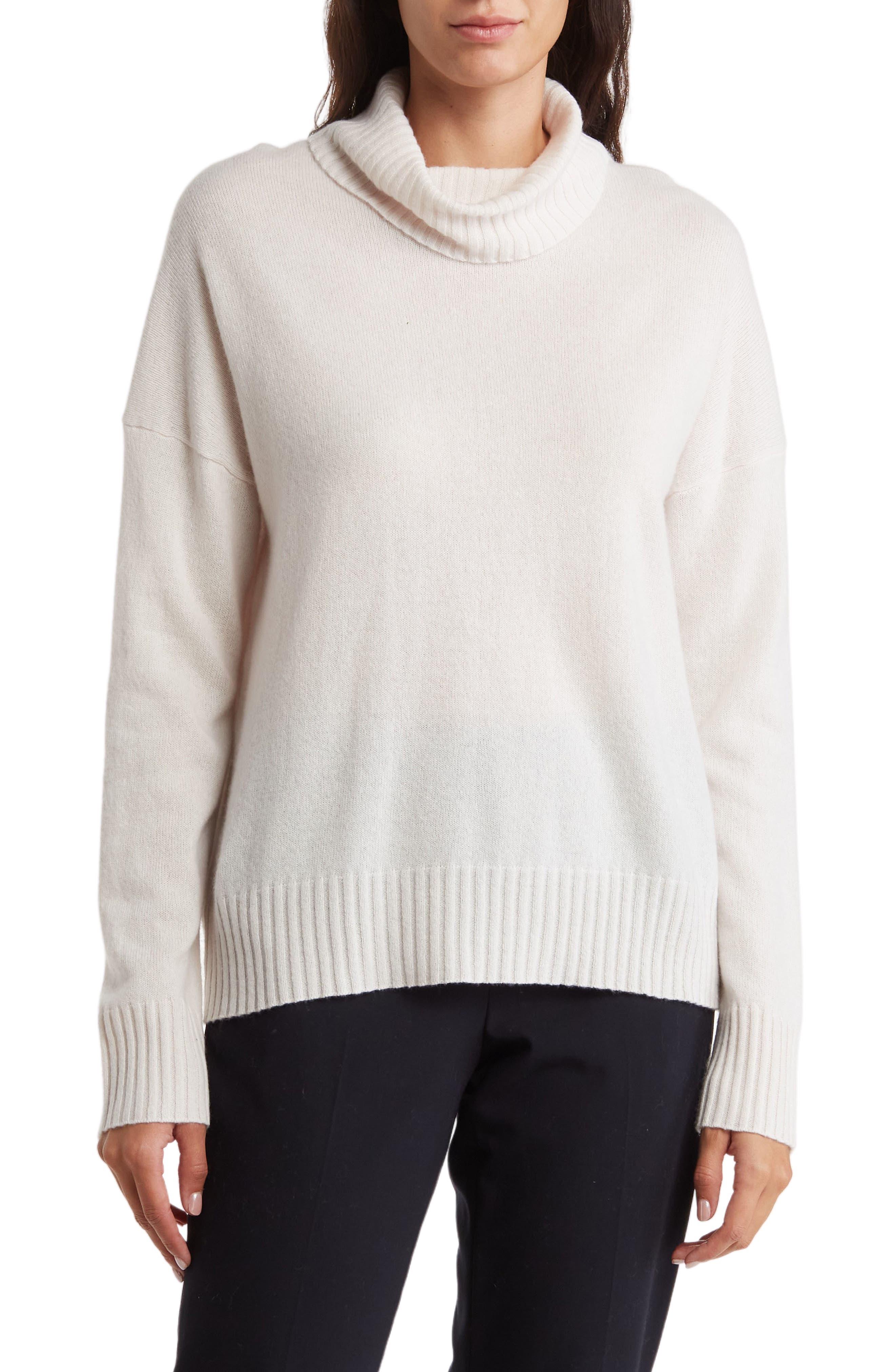 360cashmere Rita Cashmere Turtleneck Sweater in White | Lyst