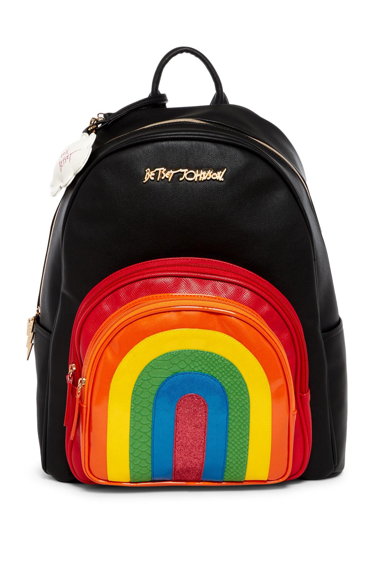 betsey johnson rainbow bag
