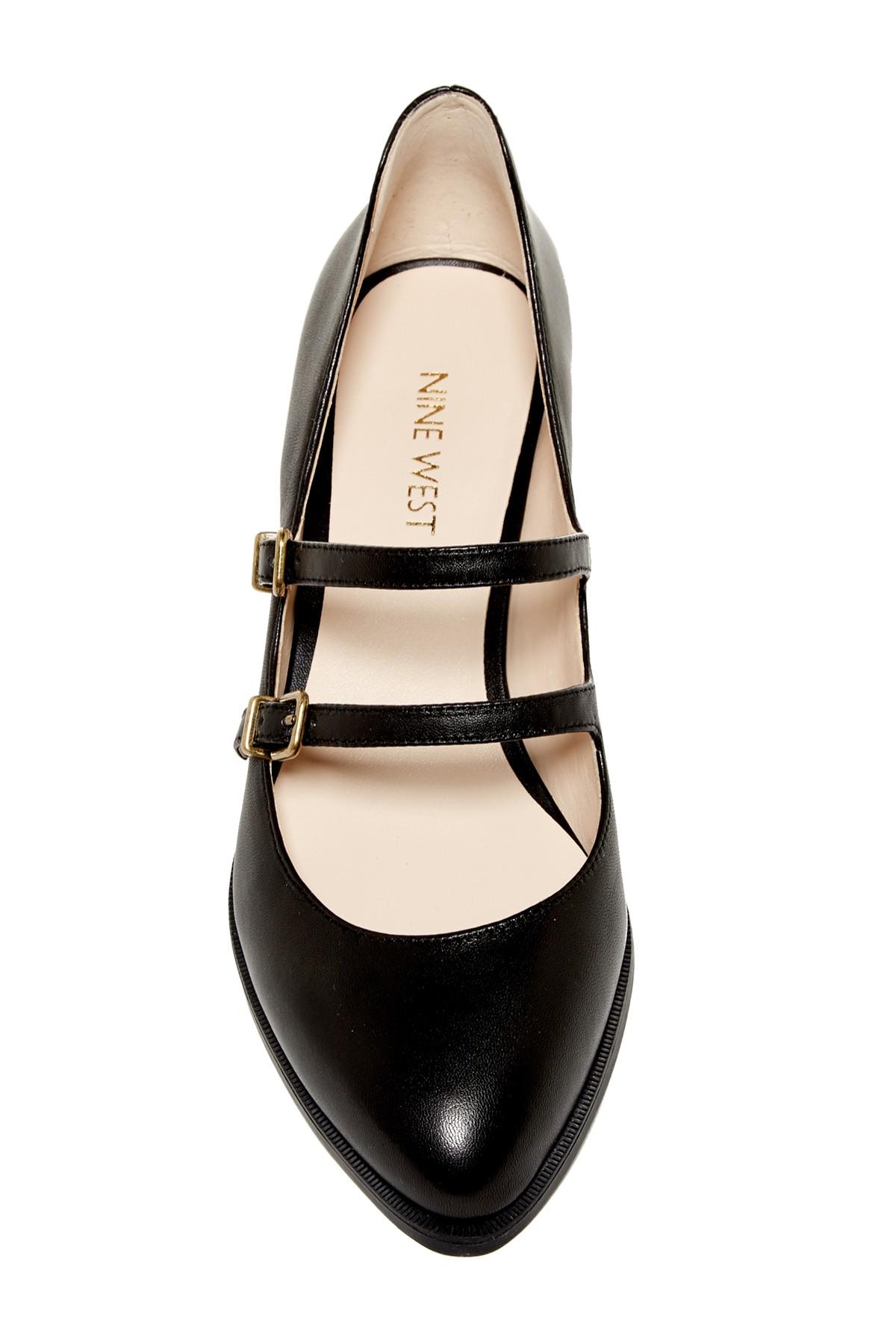 Nine West Leather Nalita Mary Jane in Black le (Black) - Lyst