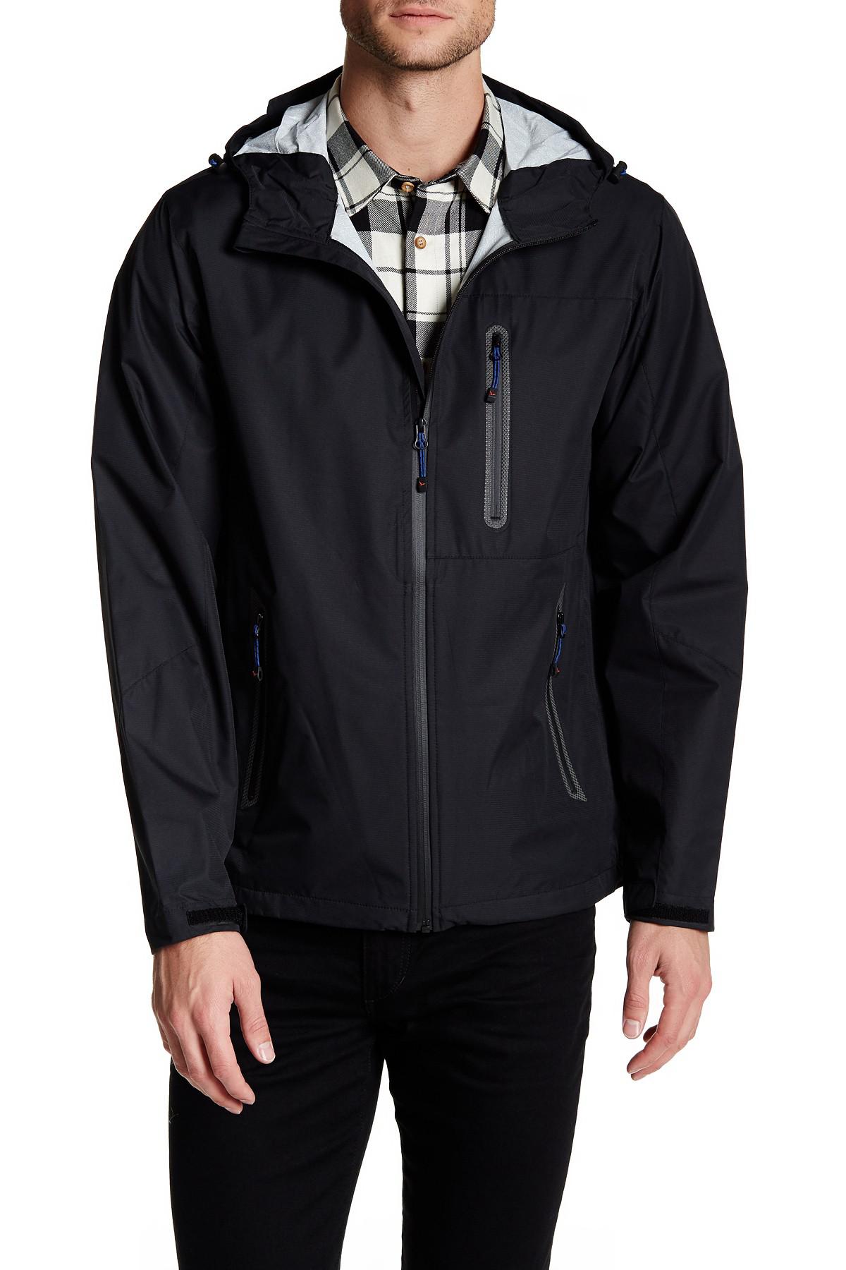 Hawke & Co. Synthetic Tech Hooded Rain Jacket in Black for Men Lyst