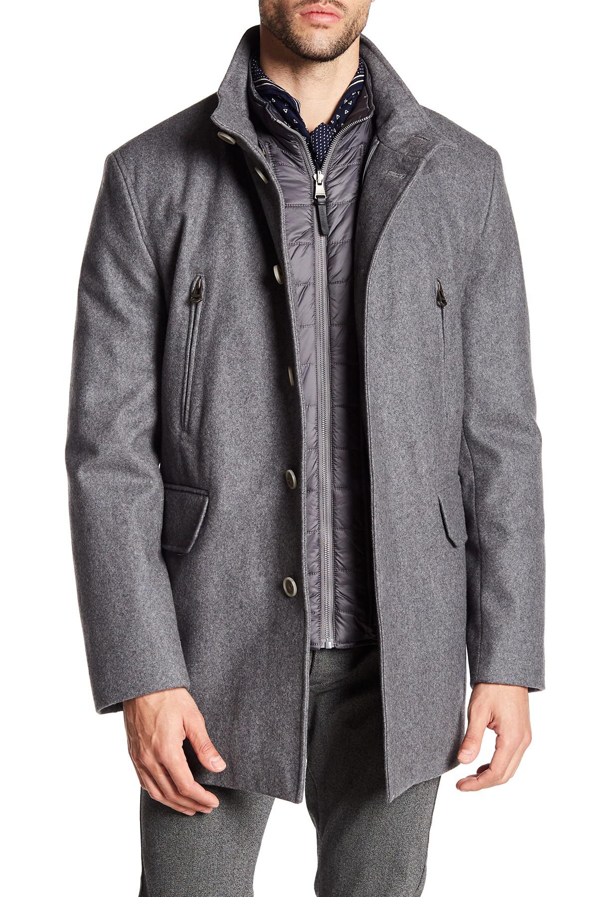 Cole Haan Wool Blend 3-in-1 Topcoat in Gray for Men - Lyst