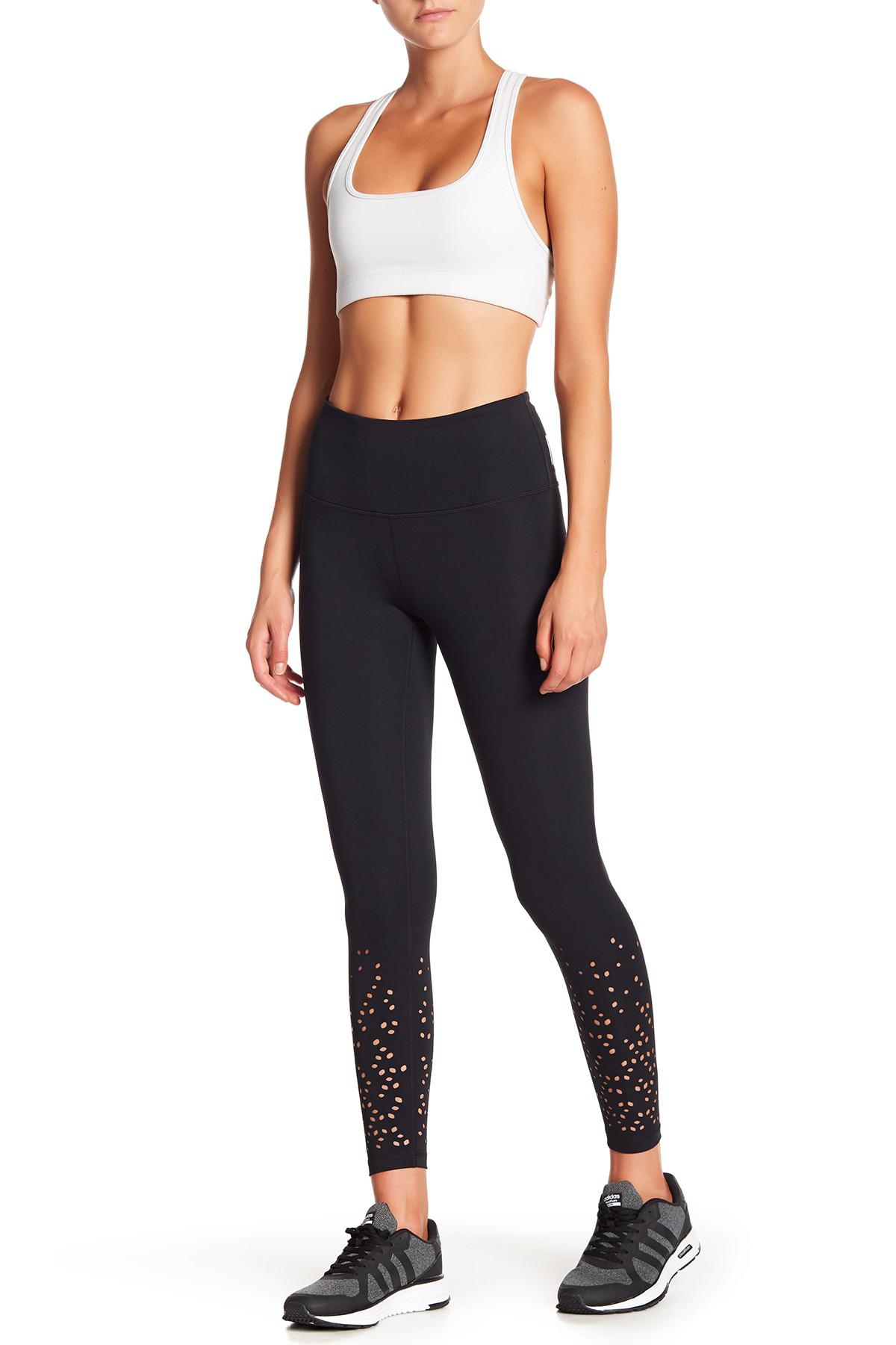 Zella Synthetic High Waisted Geometric Cutout Leggings in Black - Lyst