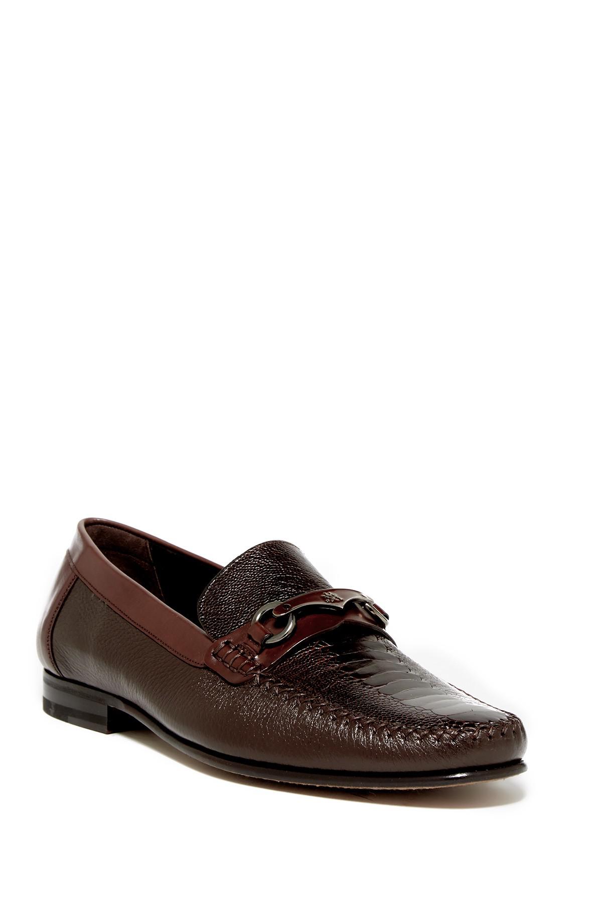 mezlan genuine ostrich bit loafer
