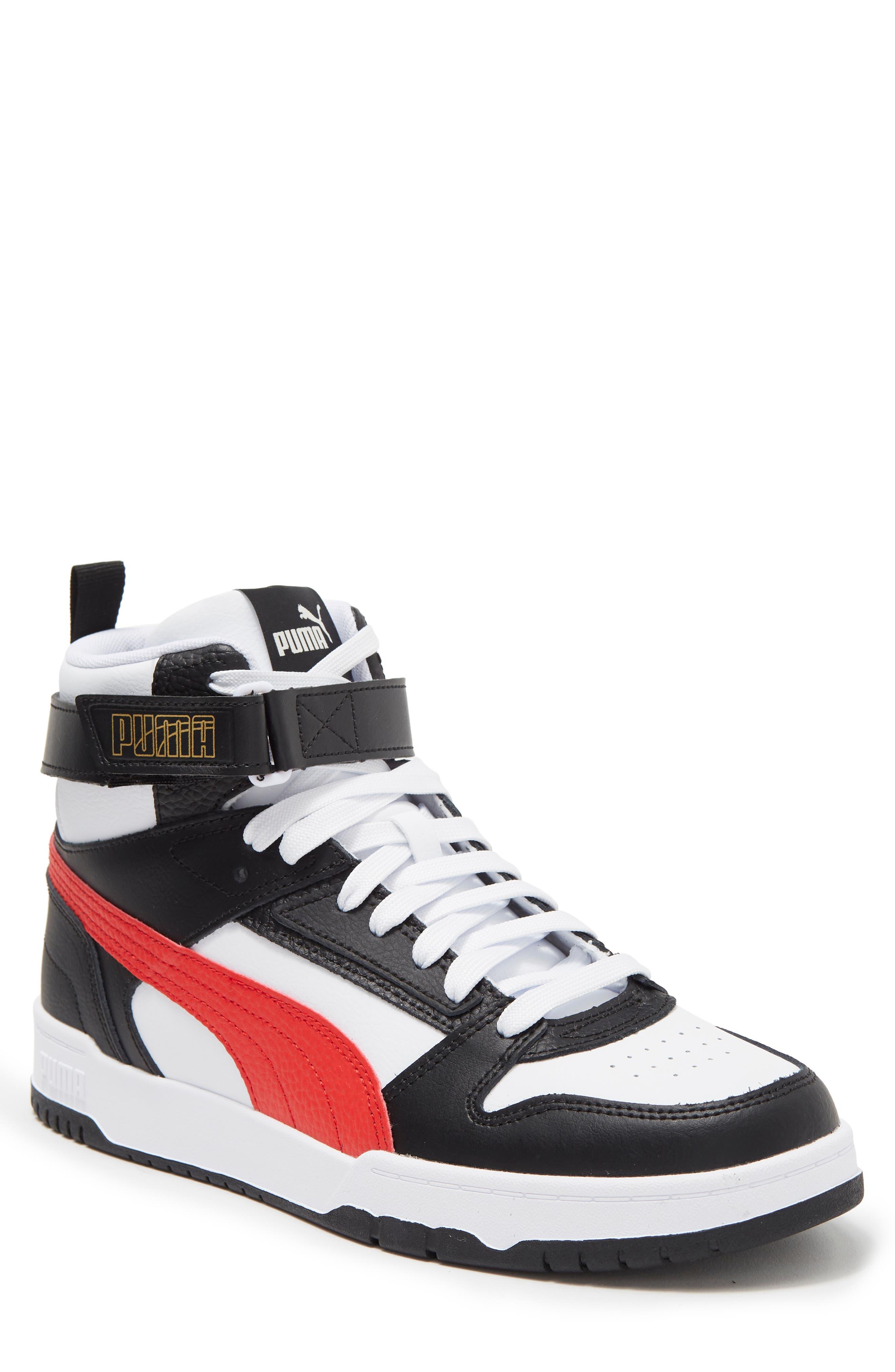 PUMA Rbd Game Mid Top Sneaker In White-red-black-team Gold At Nordstrom ...