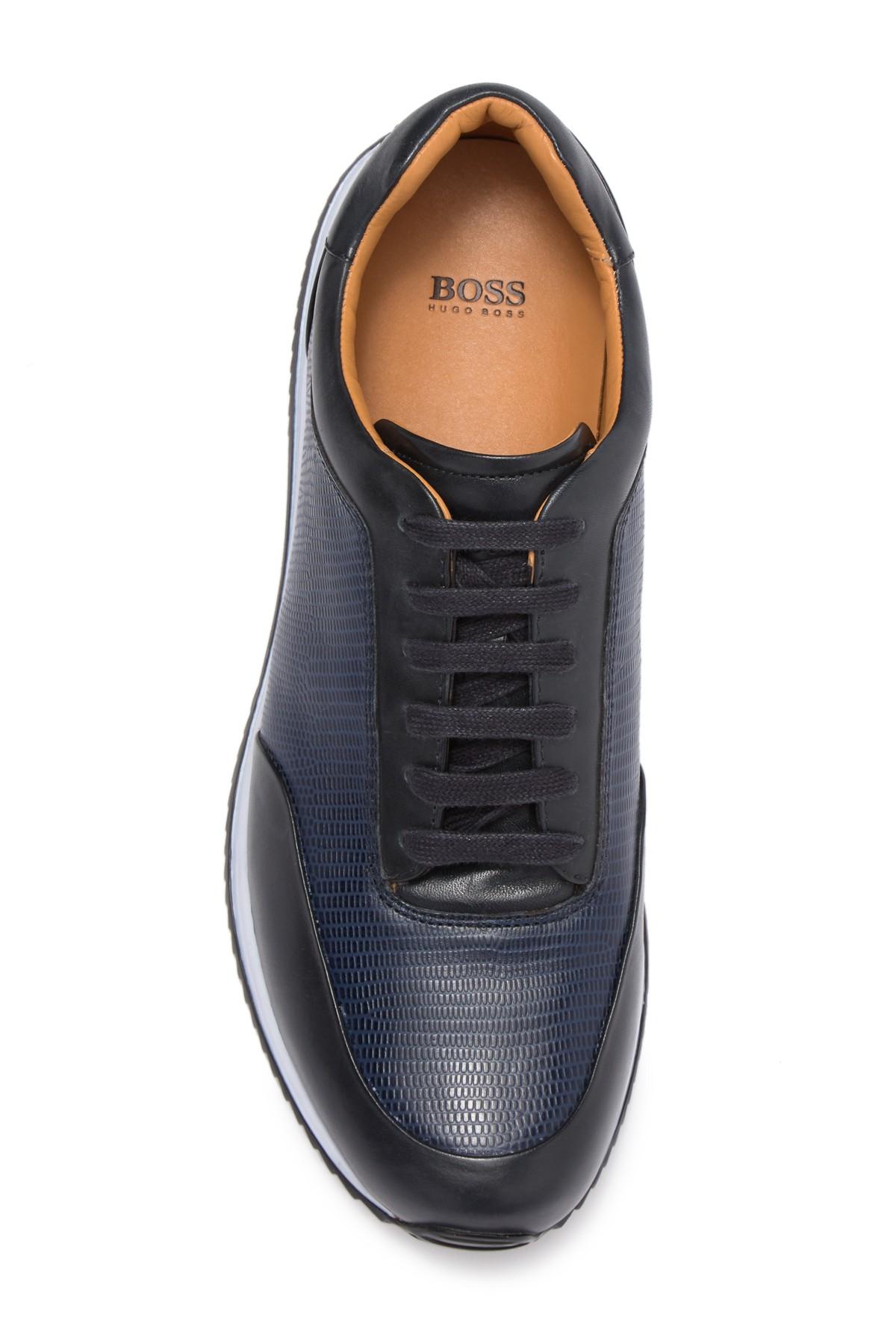 hugo boss legacy leather sneakers