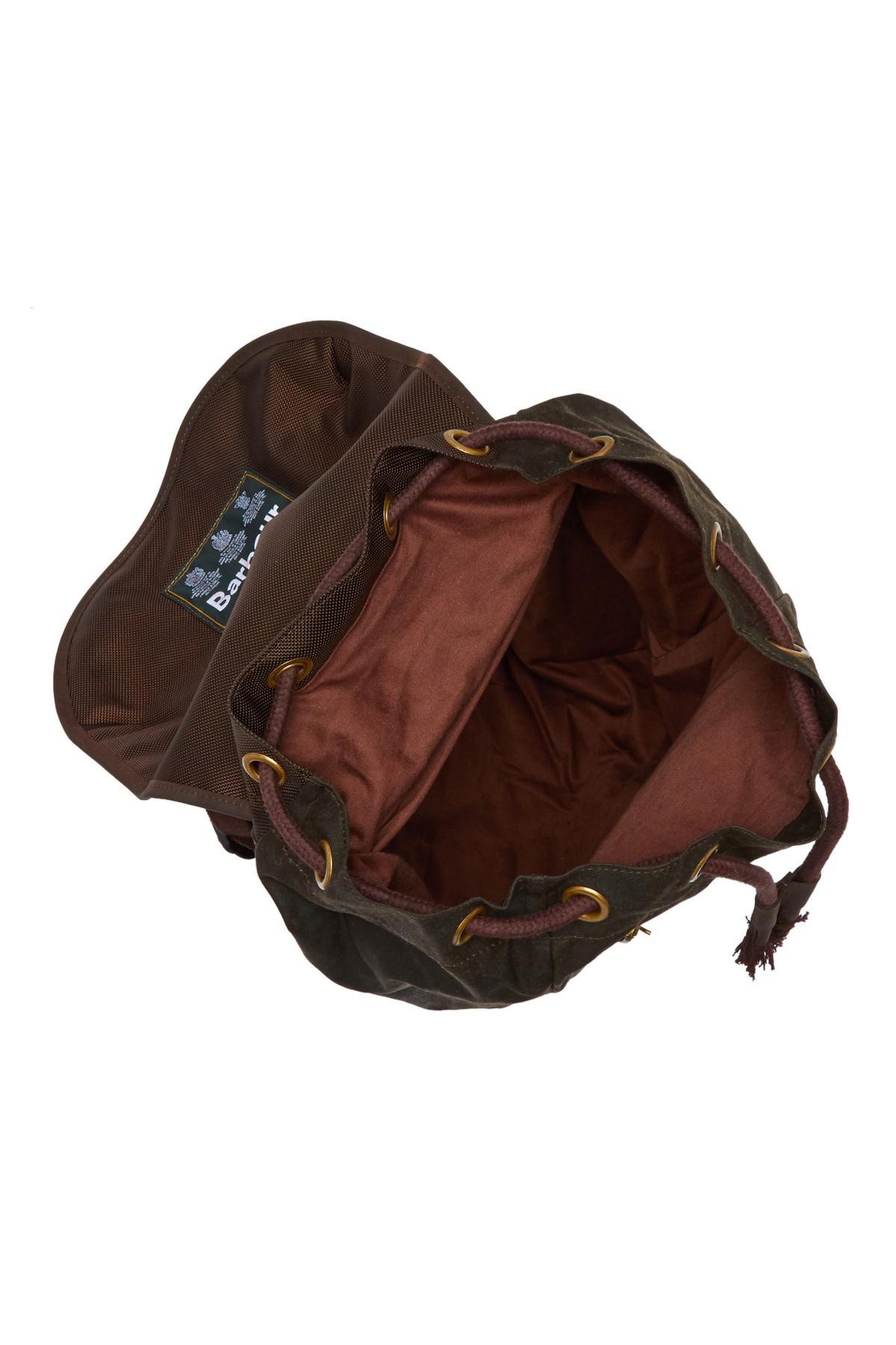barbour wax leather backpack