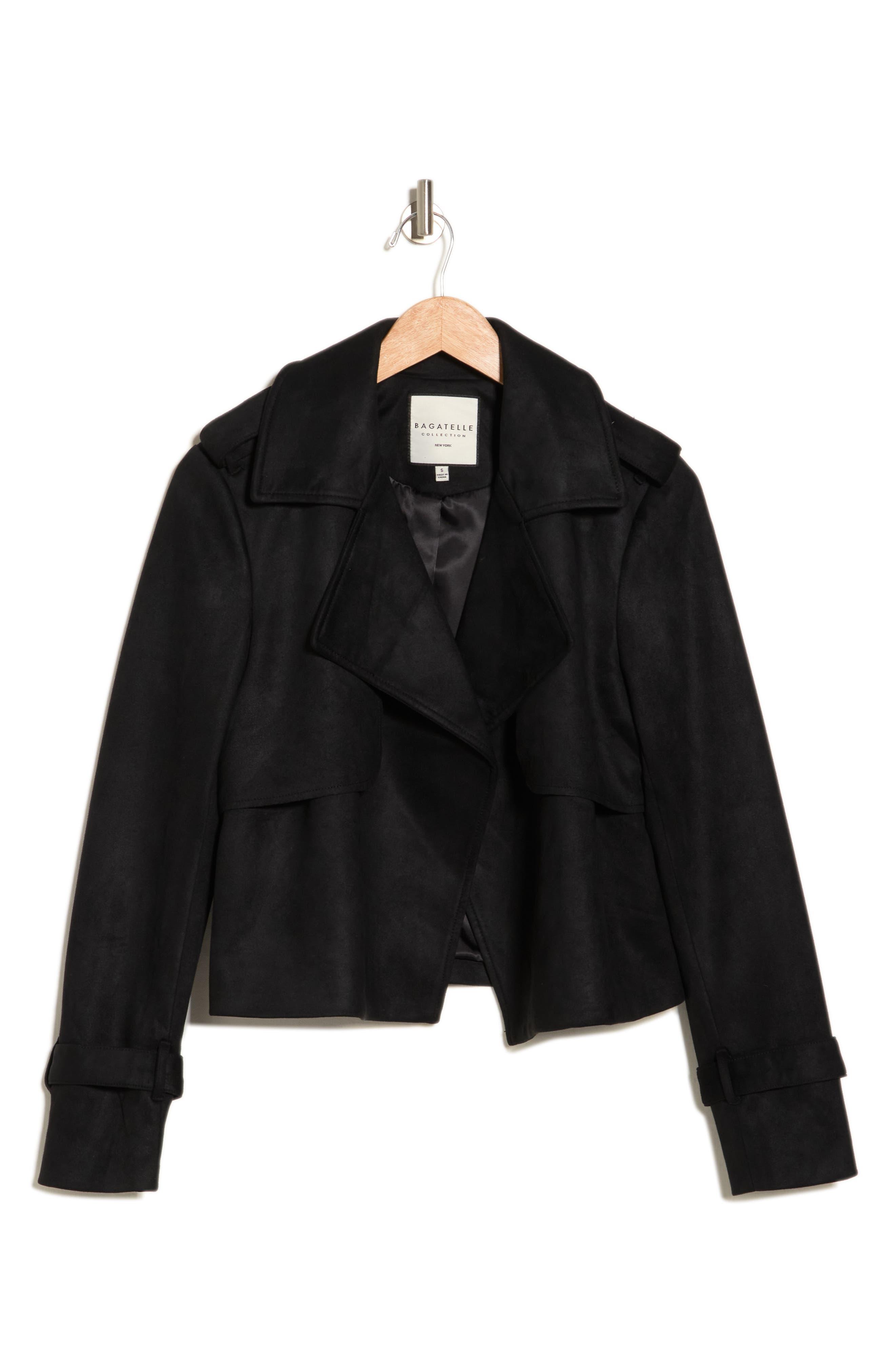 Black cropped suede shop jacket