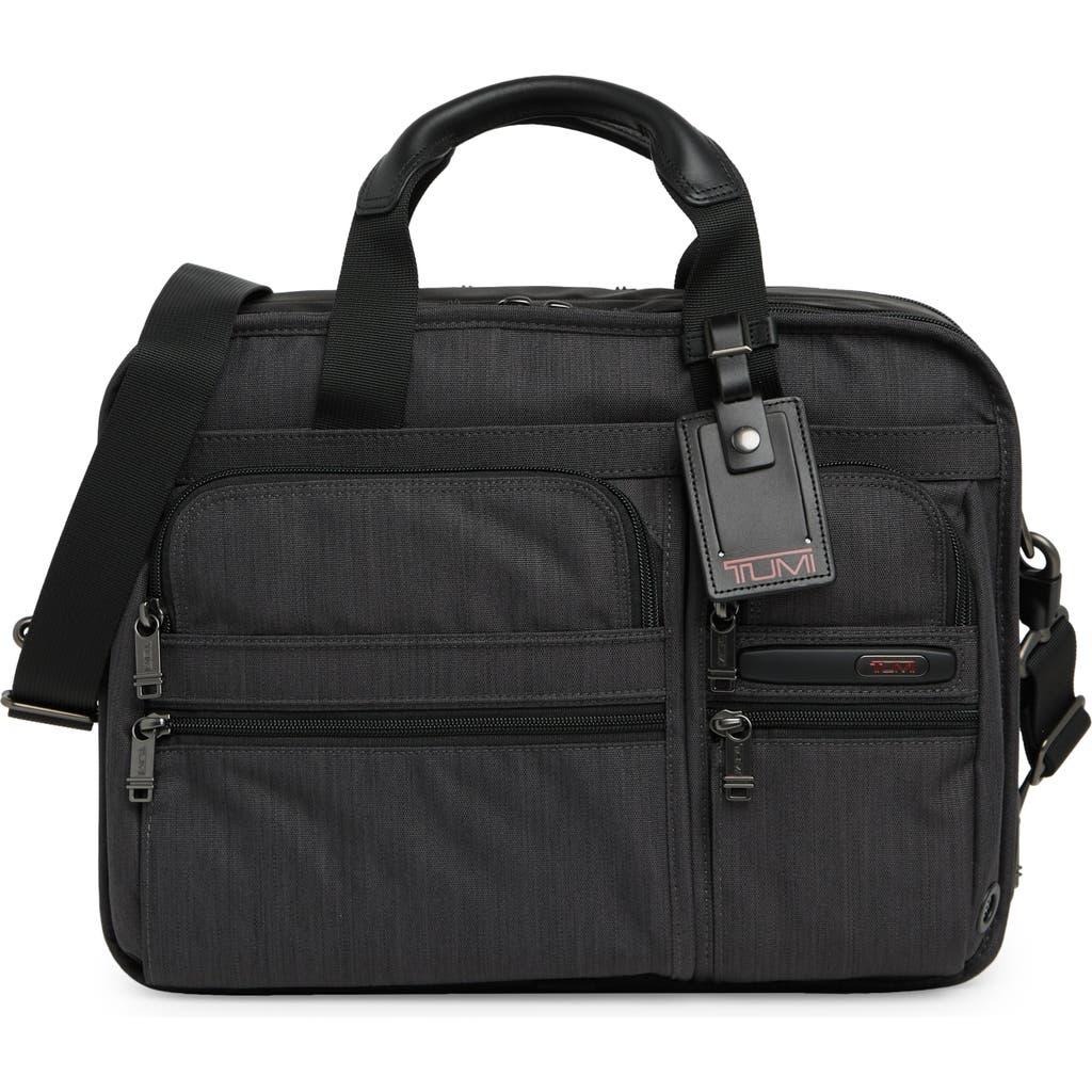 Tumi Woven Leather-Trim Laptop Briefcase in Black for Men | Lyst