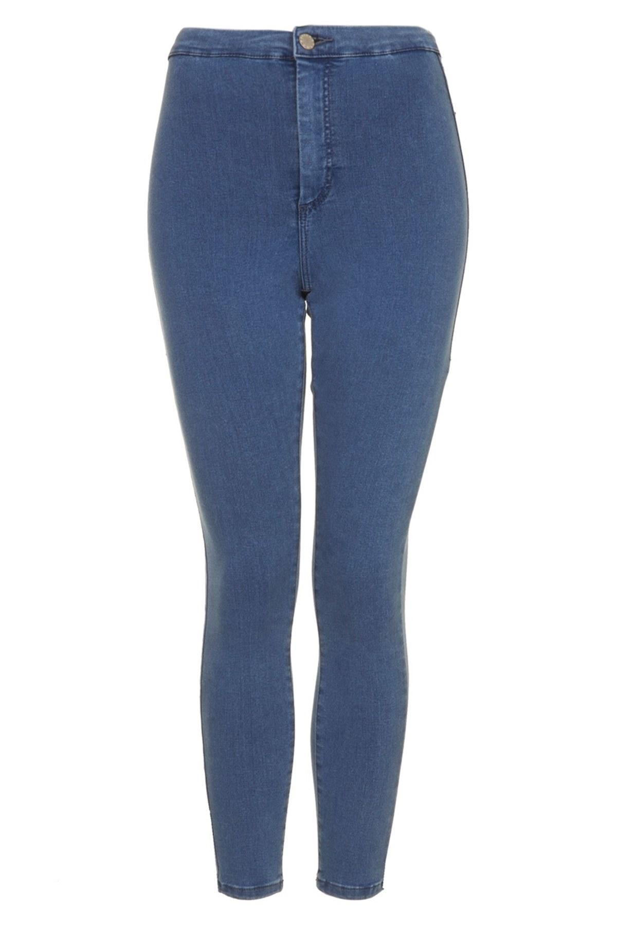 TOPSHOP Denim Moto 'joni' High Rise Skinny Jeans (petite) (mid Stone) in  Blue - Lyst