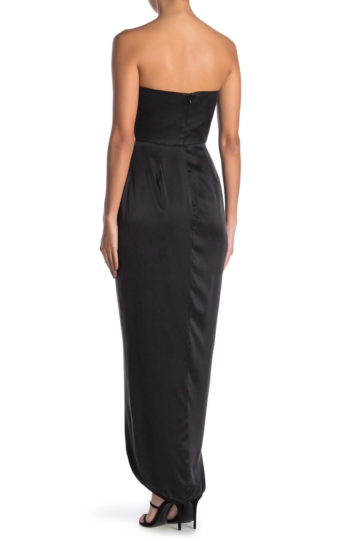 Yumi Kim Bombshell Strapless Silk Maxi Dress in Black - Lyst