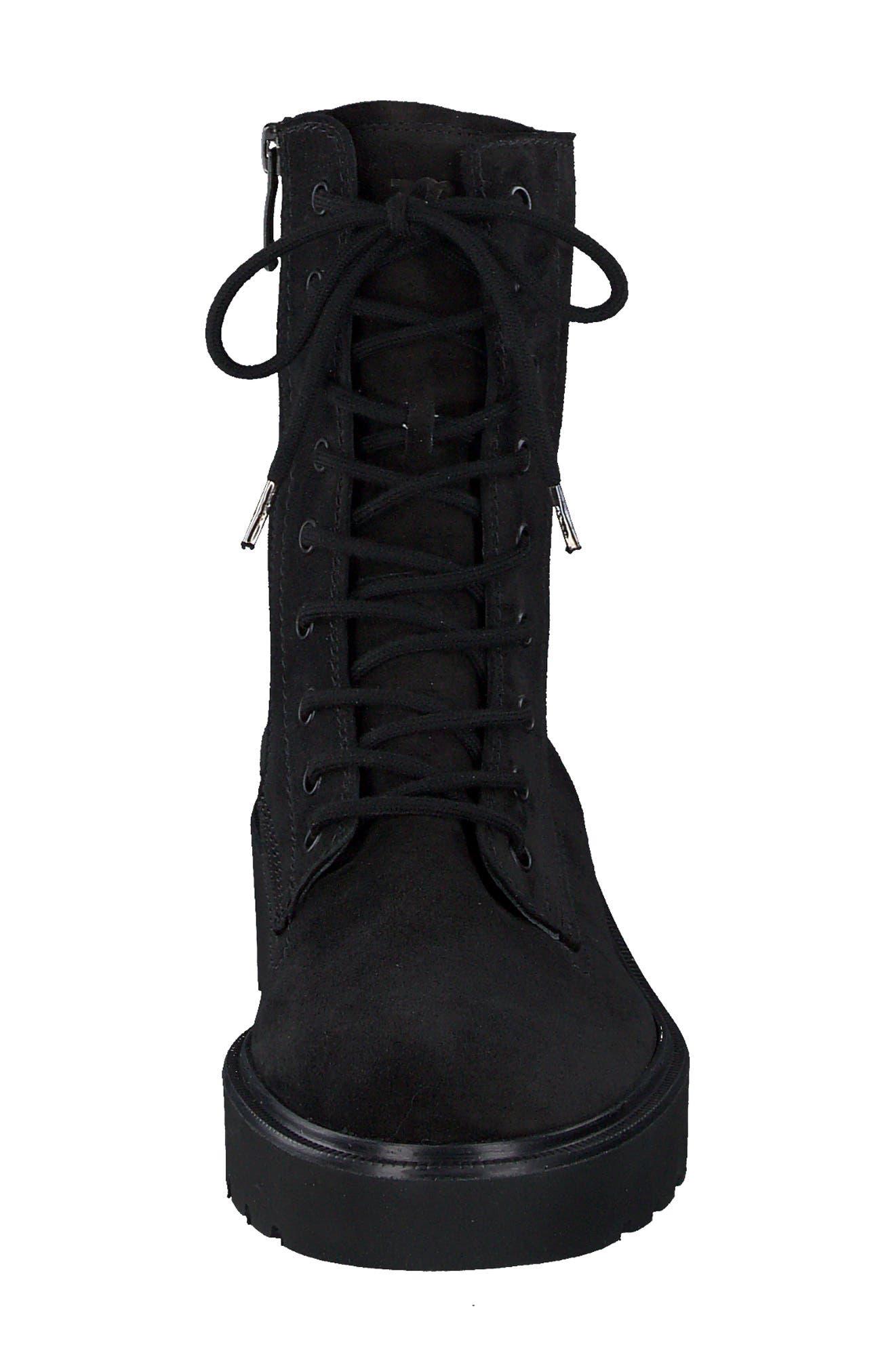 Paul Green Jackson Lug Sole Boot In Black Suede At Nordstrom Rack | Lyst