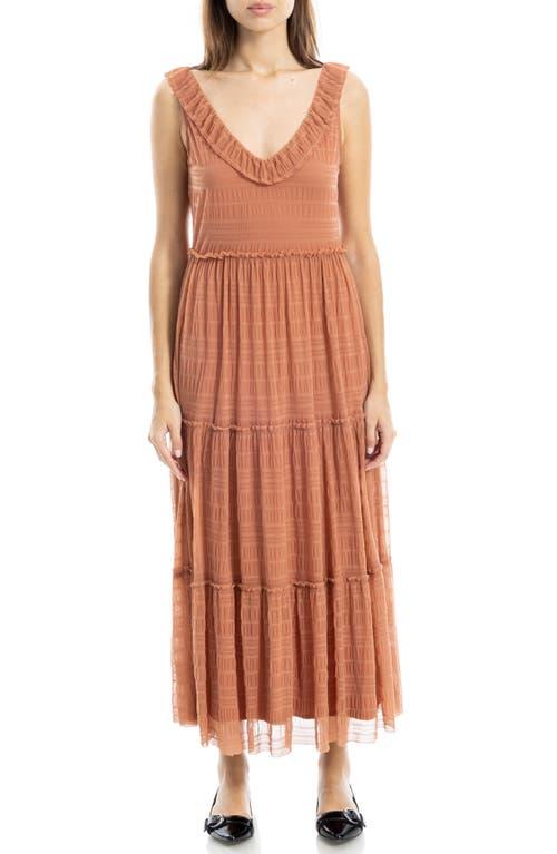 max brown dress Baserange Brown Max Crinkle Linen Maxi Dress