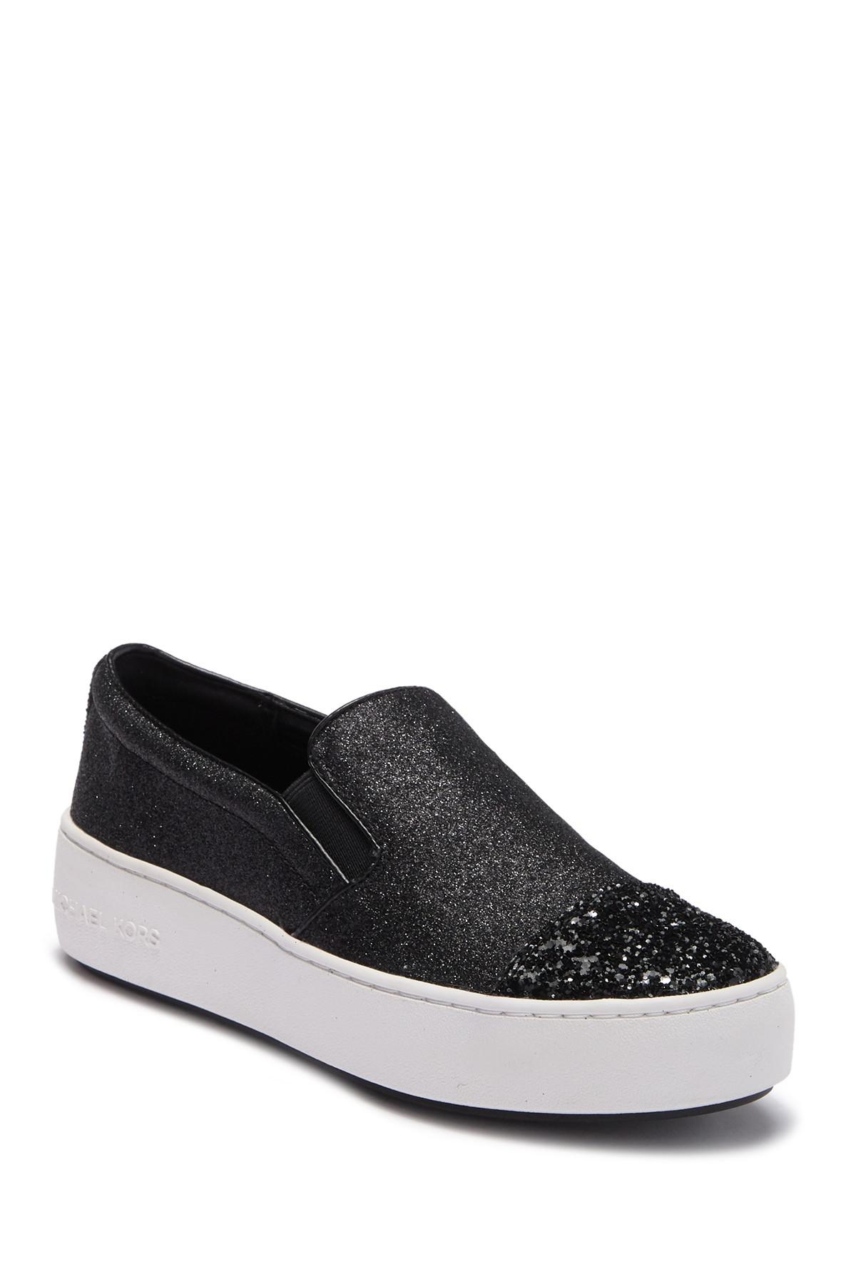 michael kors tia glitter platform sneakers