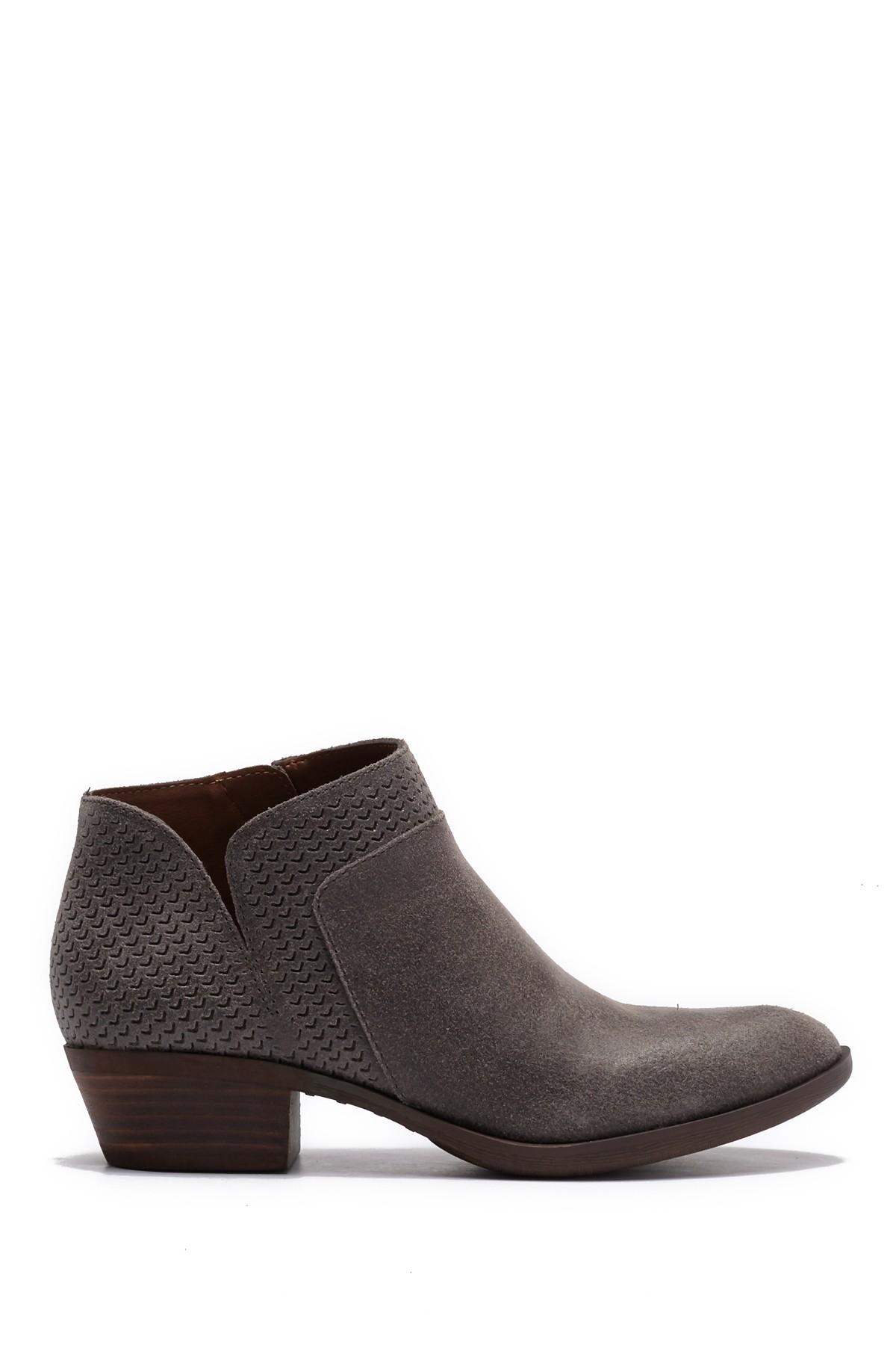 lucky brand brooklin perforated suede bootie