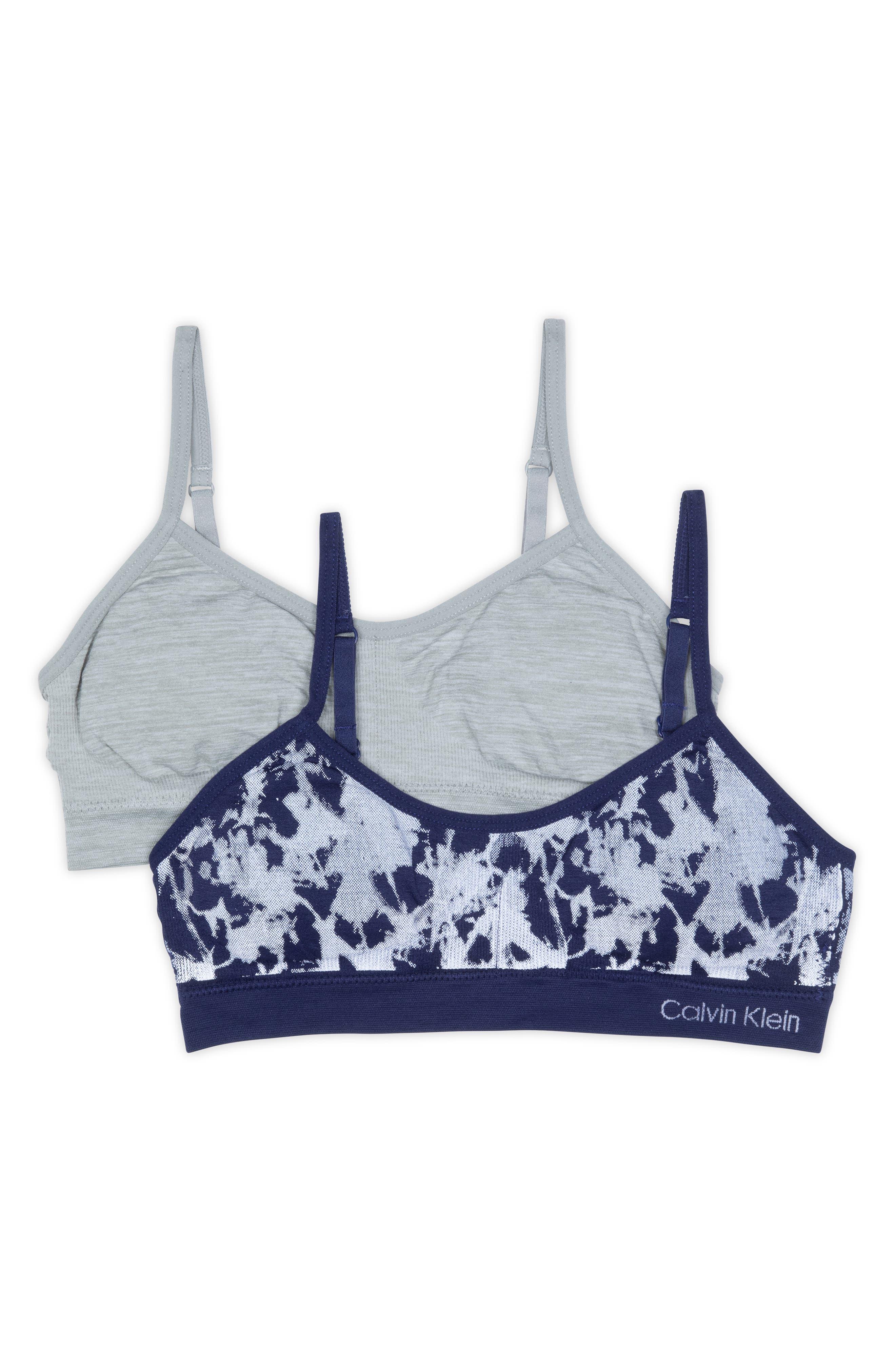 Calvin Klein Seamless Soft Crop Bras in Blue | Lyst