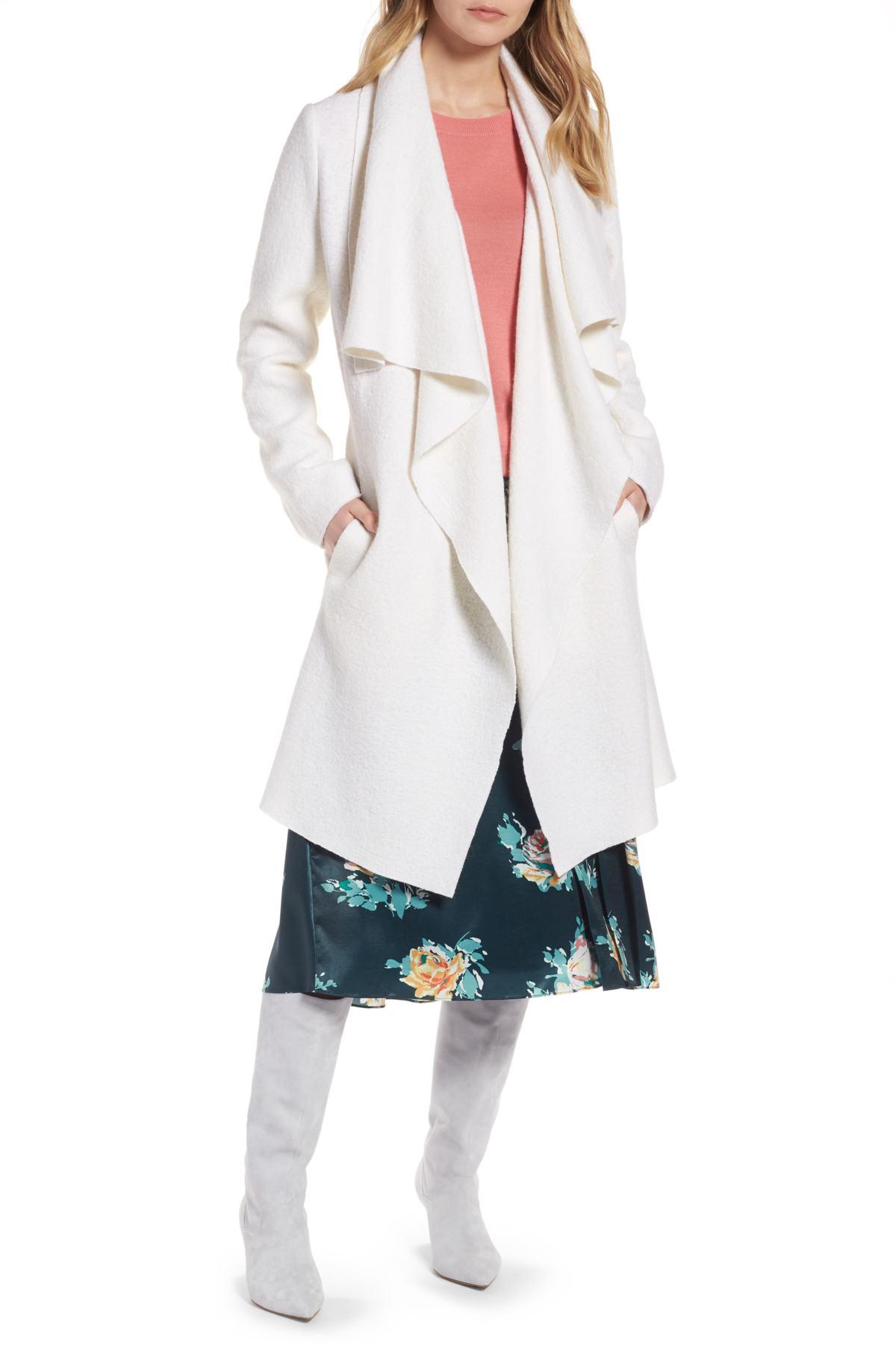 halogen boiled wool coat