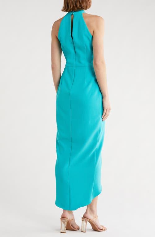 halter neck dresses midi Auburn | Pale Lemon Halter-Neck Midi Dress main image 1