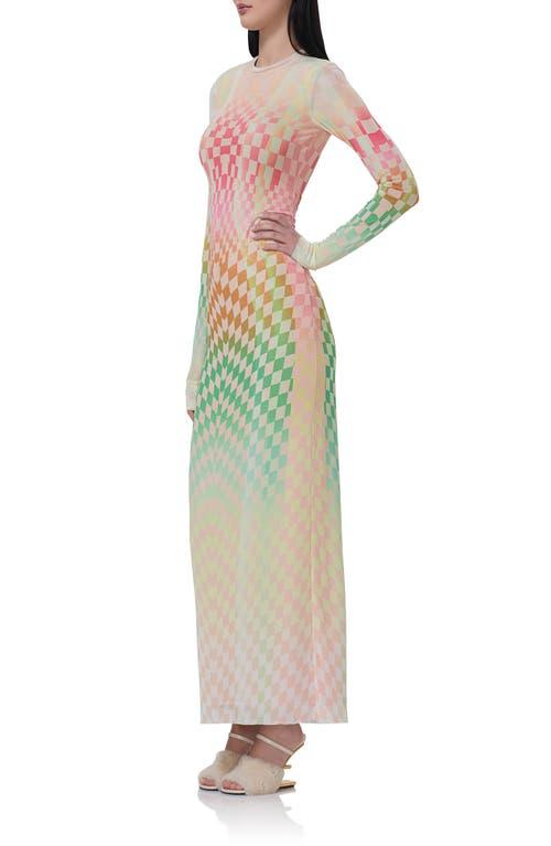 fitted lace wedding dress Soraya Long Sleeve Mesh Maxi Dress main image 1