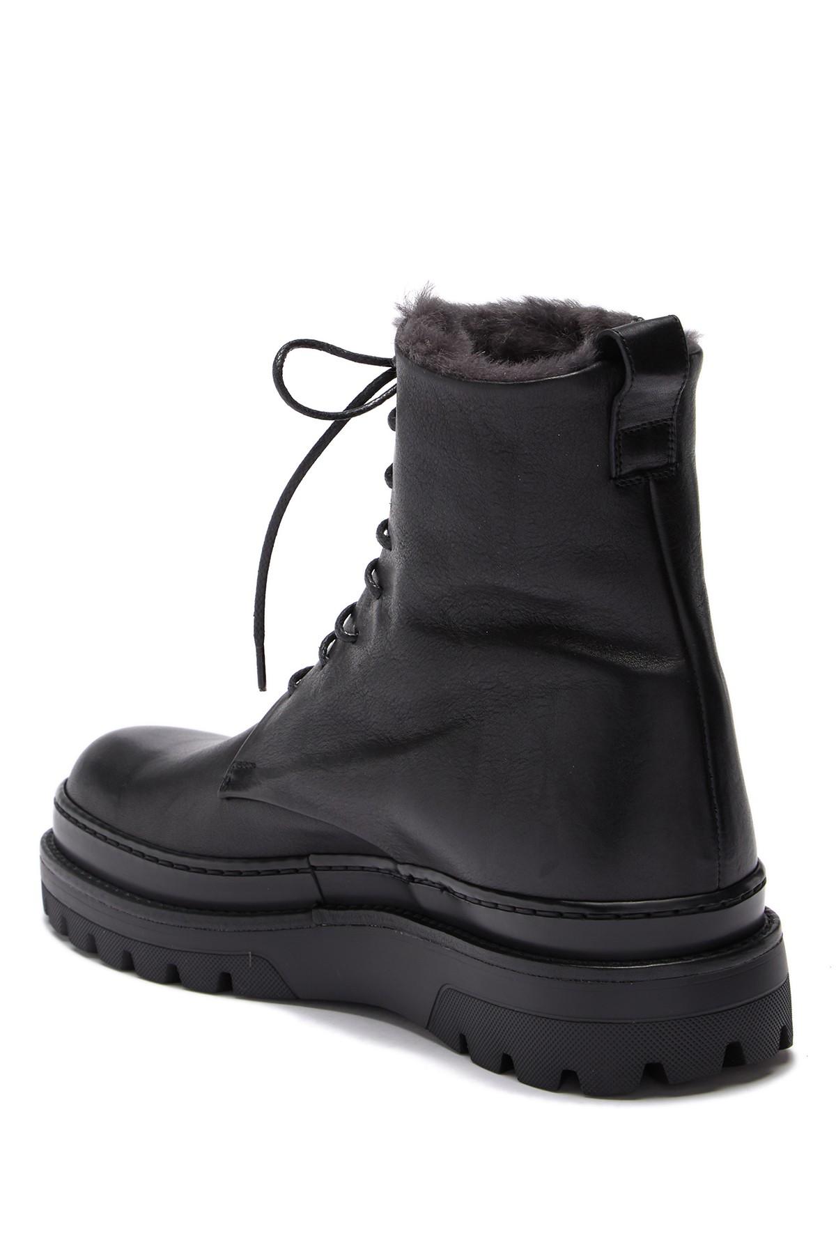 Vince Edgar Plain Toe Leather Boot in Black for Men Lyst