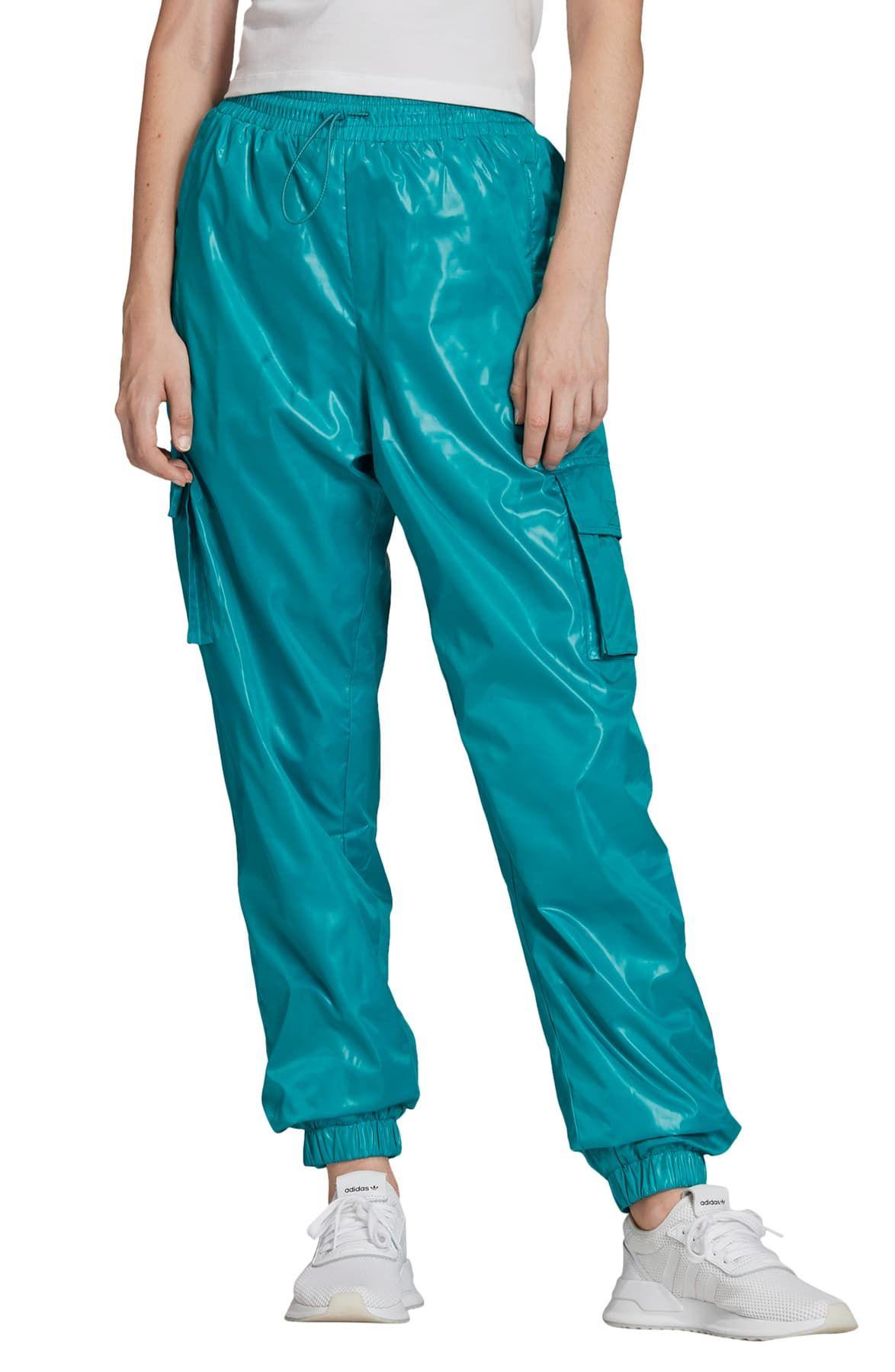 shiny jogger pants