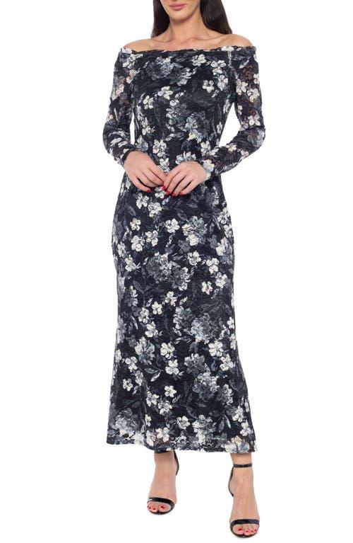 Marina Lace Off The Shoulder Long Sleeve Maxi Dress in Blue | Lyst Marina Lace Off The Shoulder Long Sleeve Maxi Dress in Blue | Lyst