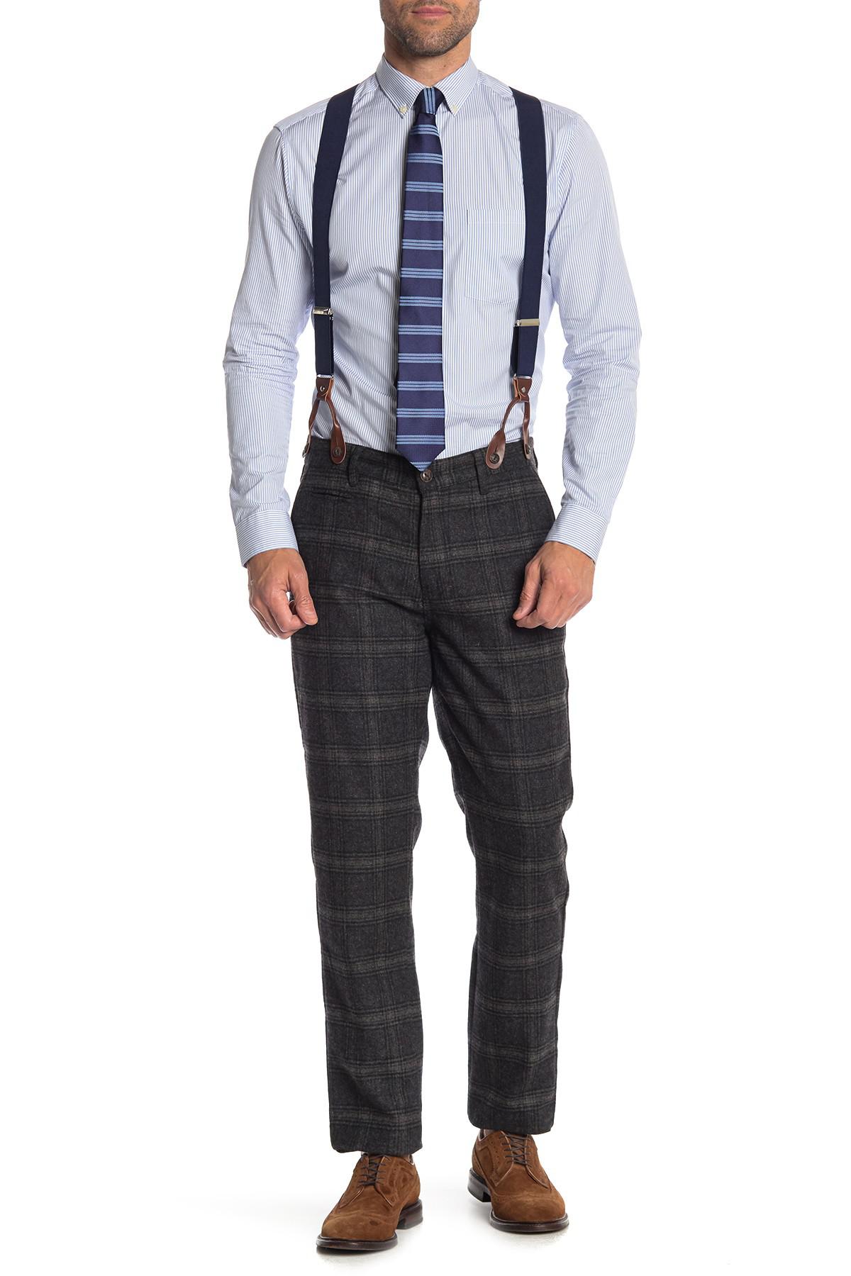 Overalls Suspenders Braces Pants Men's Retro Casual Work Trousers Khaki  Pants | eBay