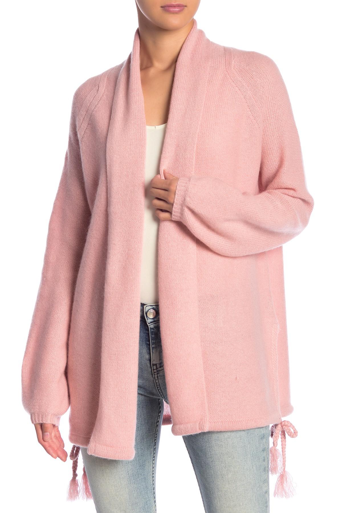 360cashmere Ida Open Front Cashmere Cardigan in Pink - Lyst