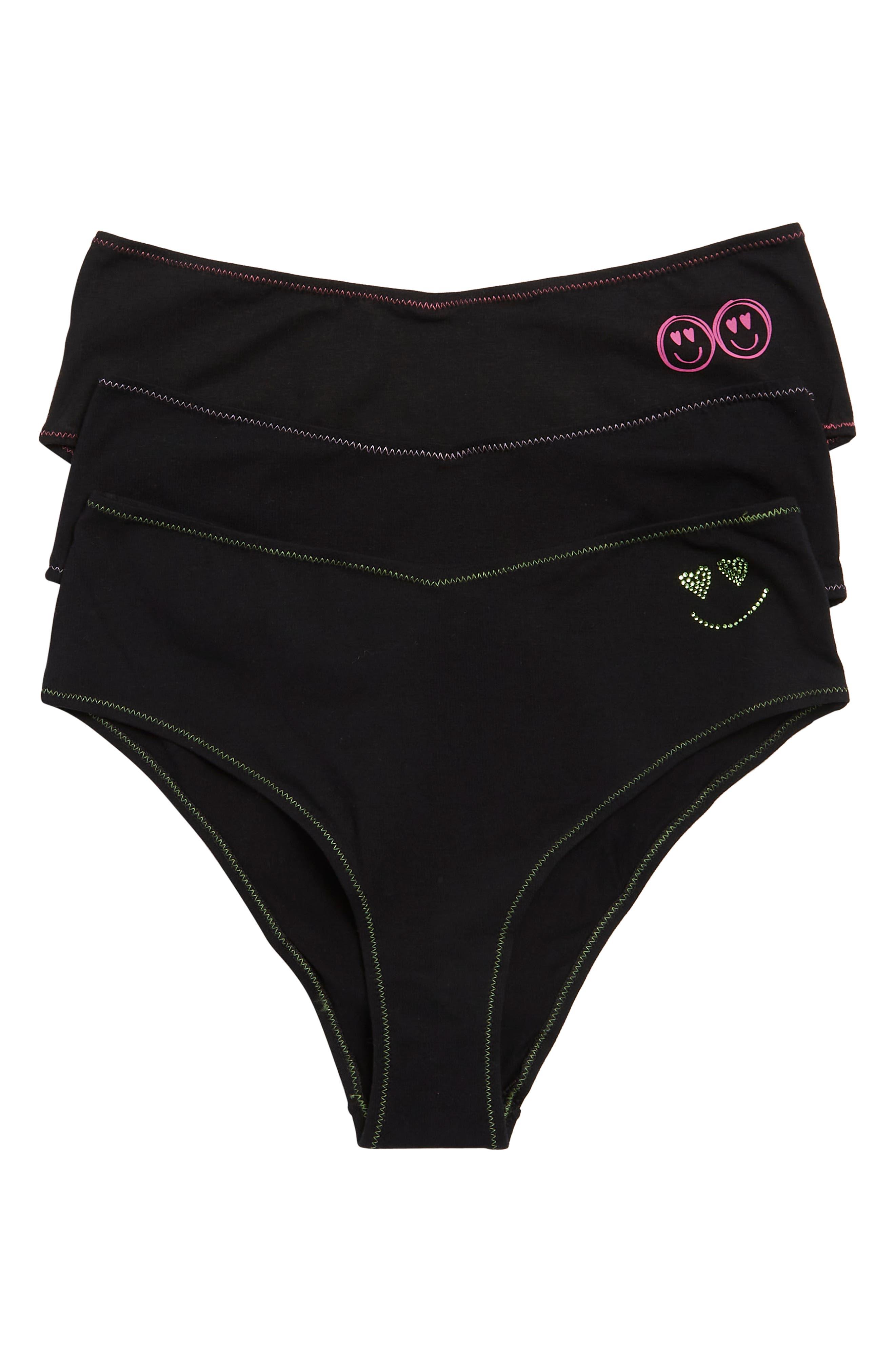 ASOS 3pack Brazilian Panties in Black Lyst