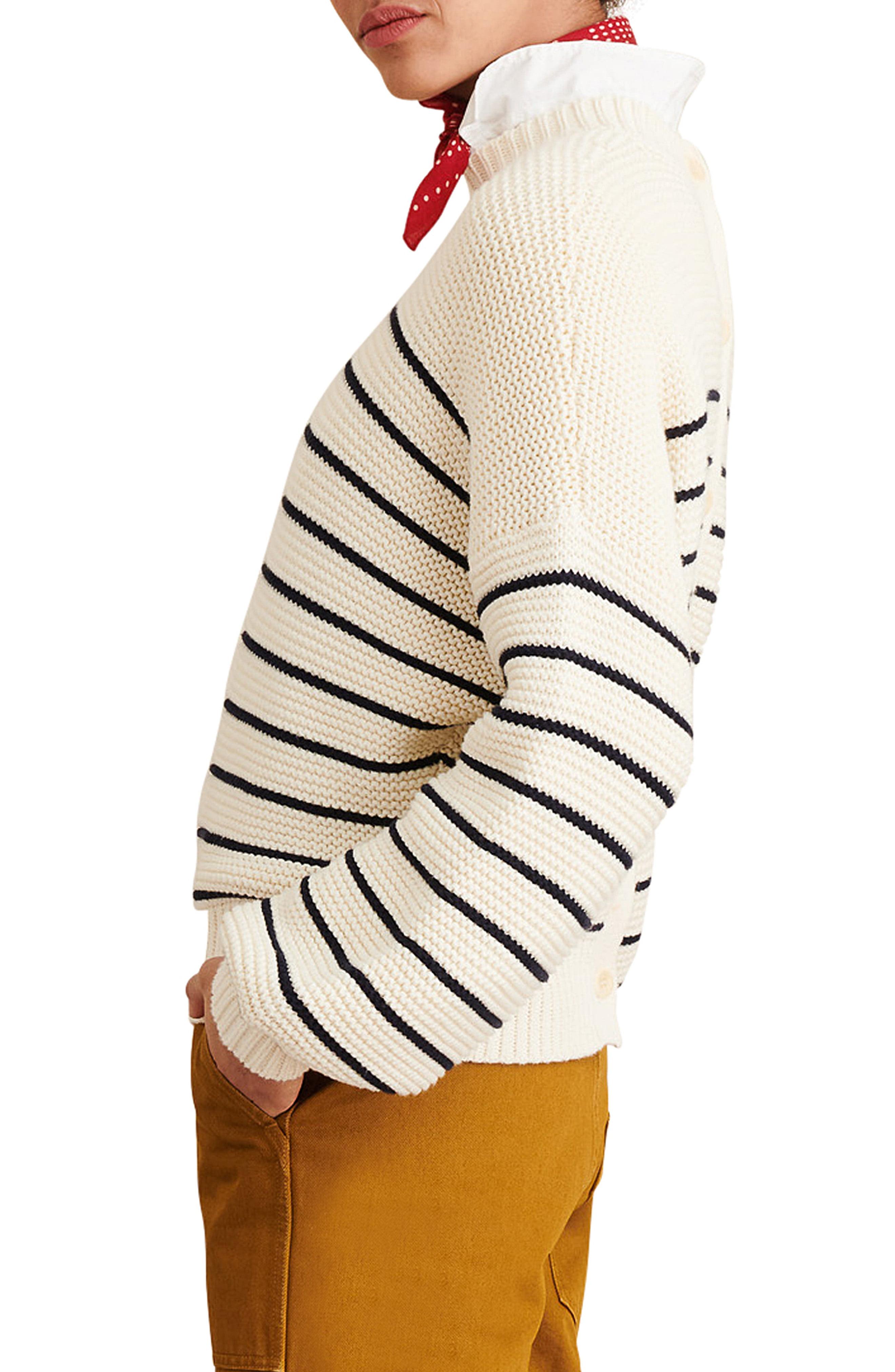 Alex Mill Stripe Button Back Sweater | Lyst