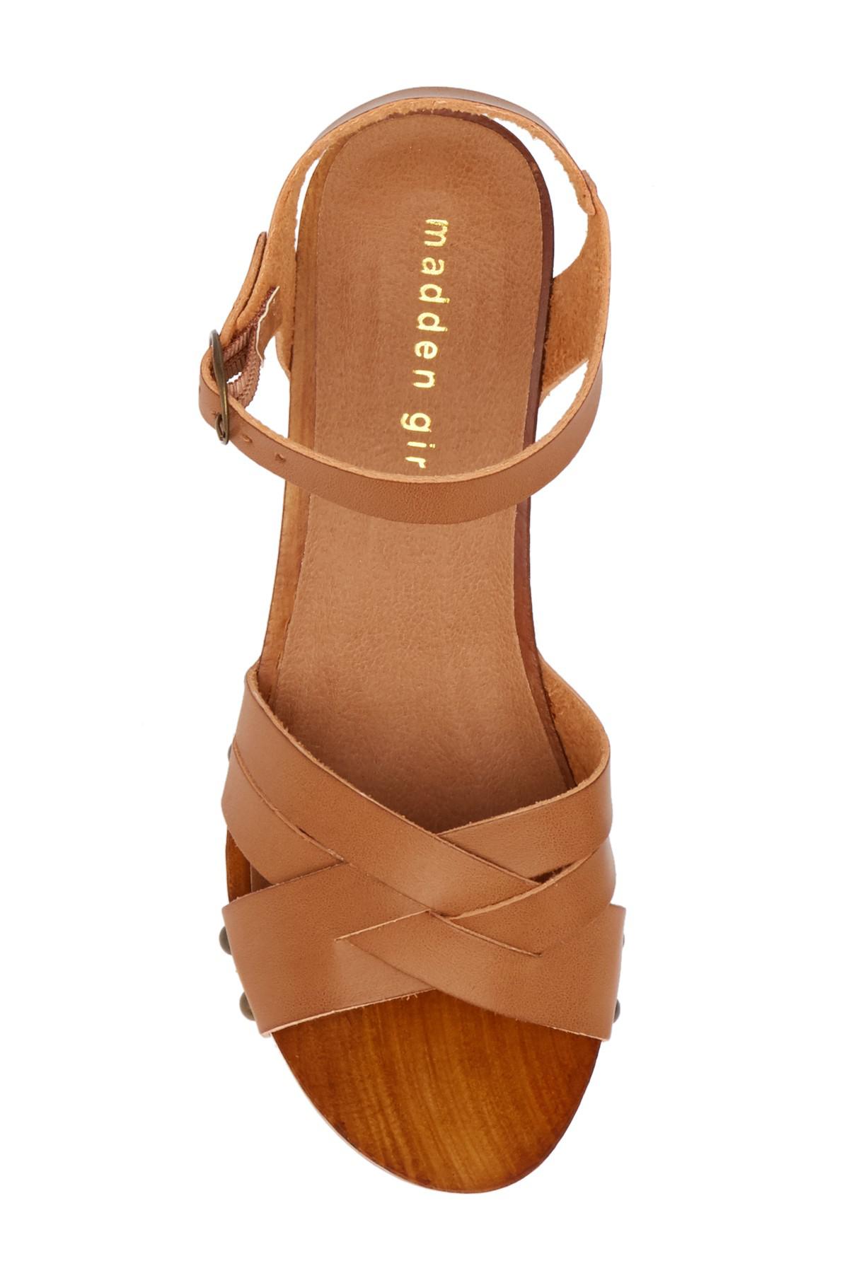Madden Girl Nora Ankle Strap Platform Sandal in Brown | Lyst