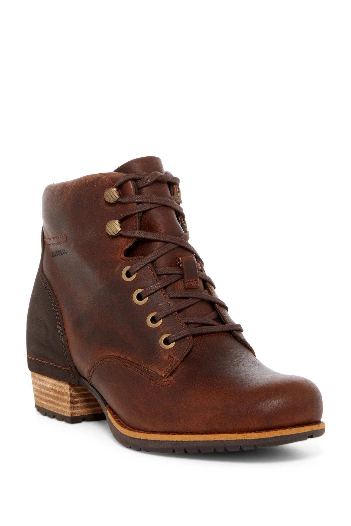 Merrell Leather Boot in Brown | Lyst