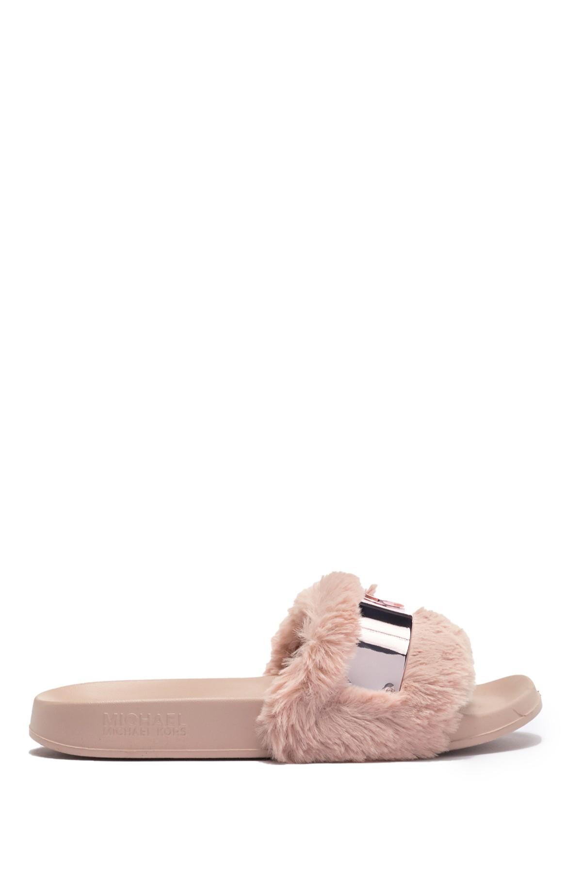 mk fur slides