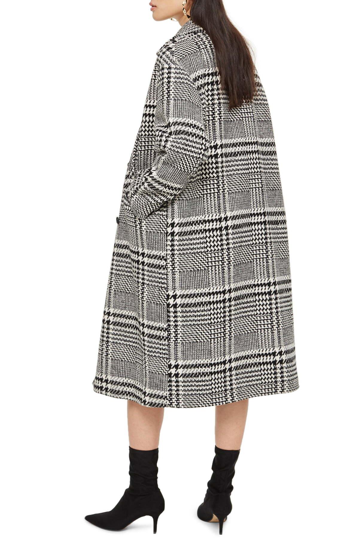 topshop checked coat