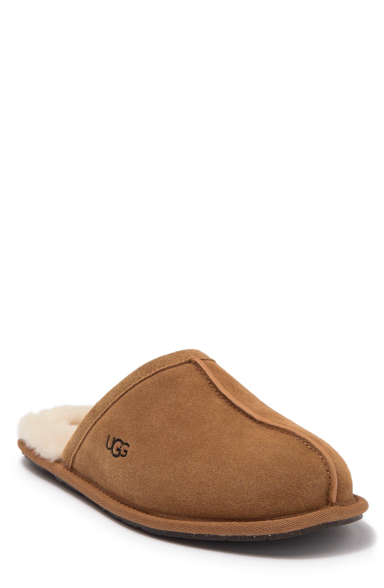 UGG Pearle Faux Fur Lined Scuff Slipper in Brown | Lyst