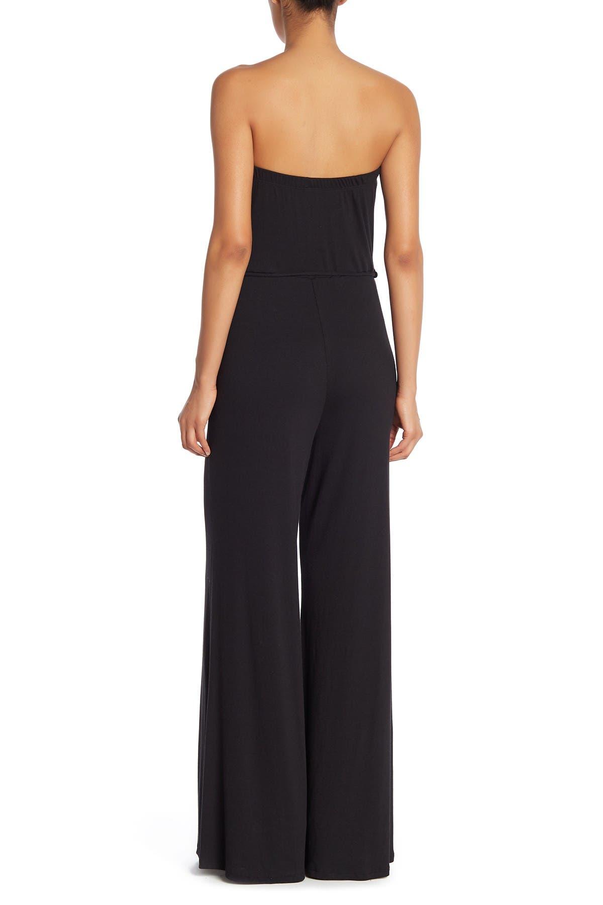 Go Couture Strapless Tube Jumpsuit In Black At Nordstrom Rack | Lyst