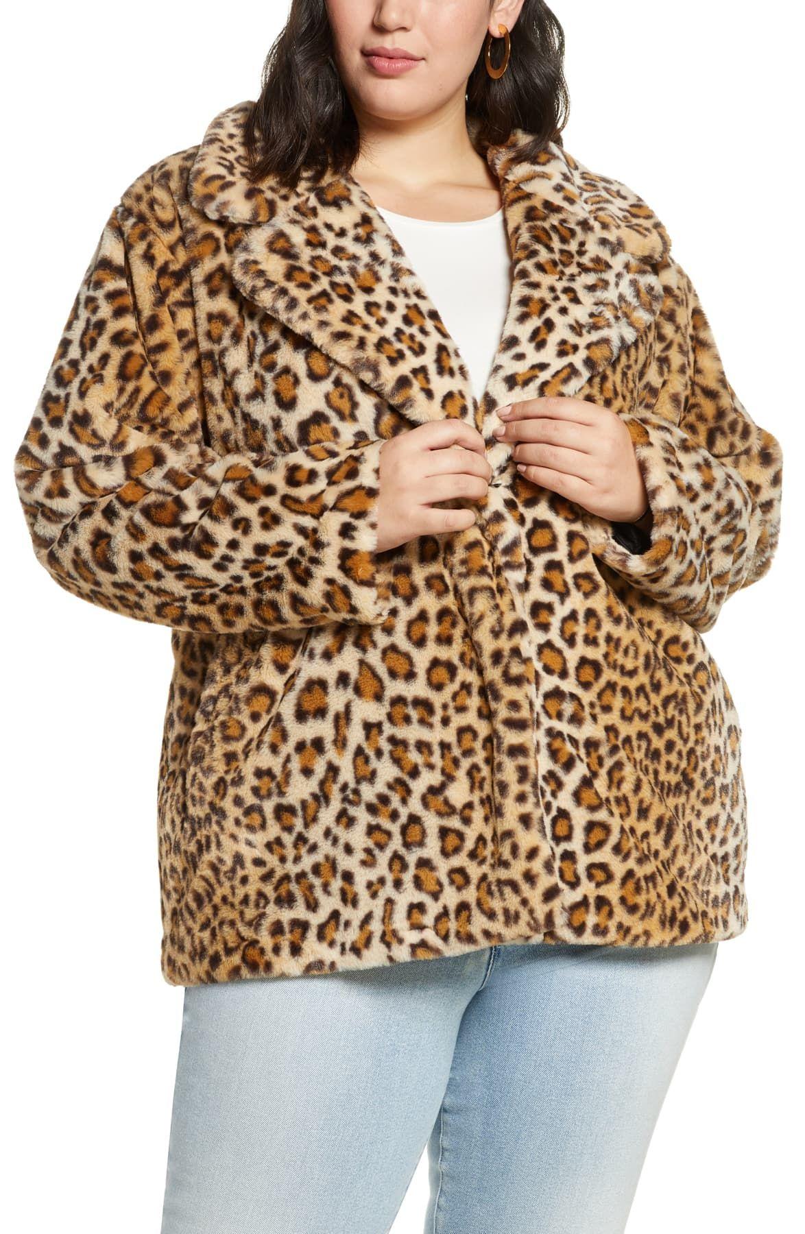 kohls leopard coat