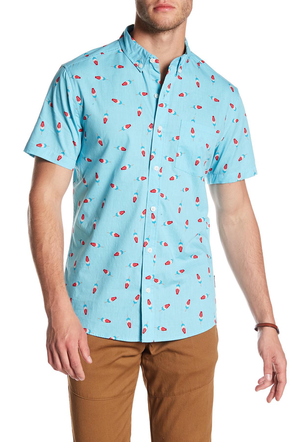 The Narrows Bomb Pop Regular Fit Shirt in Blue for Men | Lyst