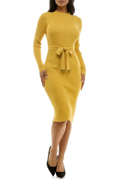 chinese dress ladies Women's to Be Fair Daffodil Yellow Blouson Sleeve Zip Up Midi Dress | Size: L main image 0