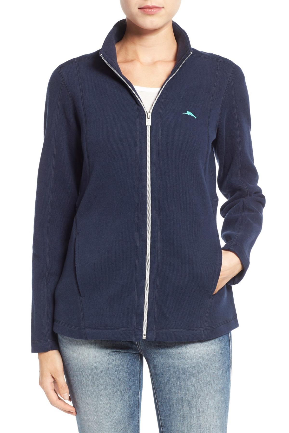 Download Tommy Bahama Cotton Aruba Full Zip Sweatshirt in Blue - Lyst